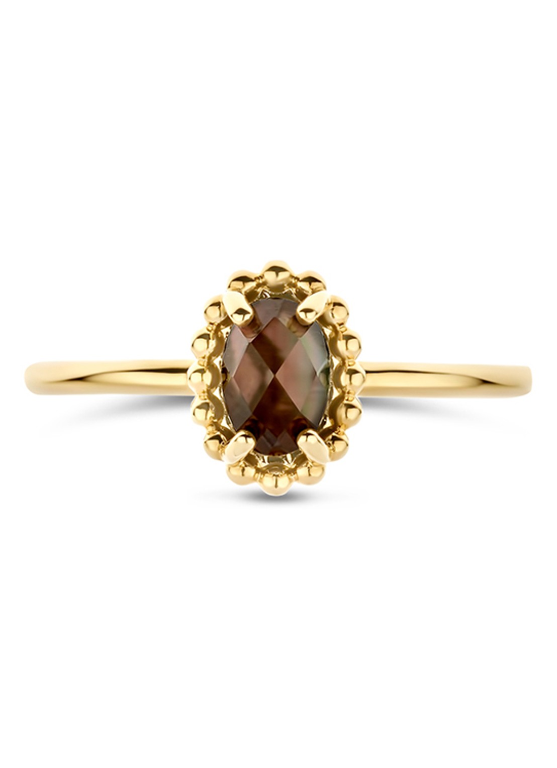 Blush Ring van 14 karaat geelgoud  1272YBQ  - voorkant 4 goud