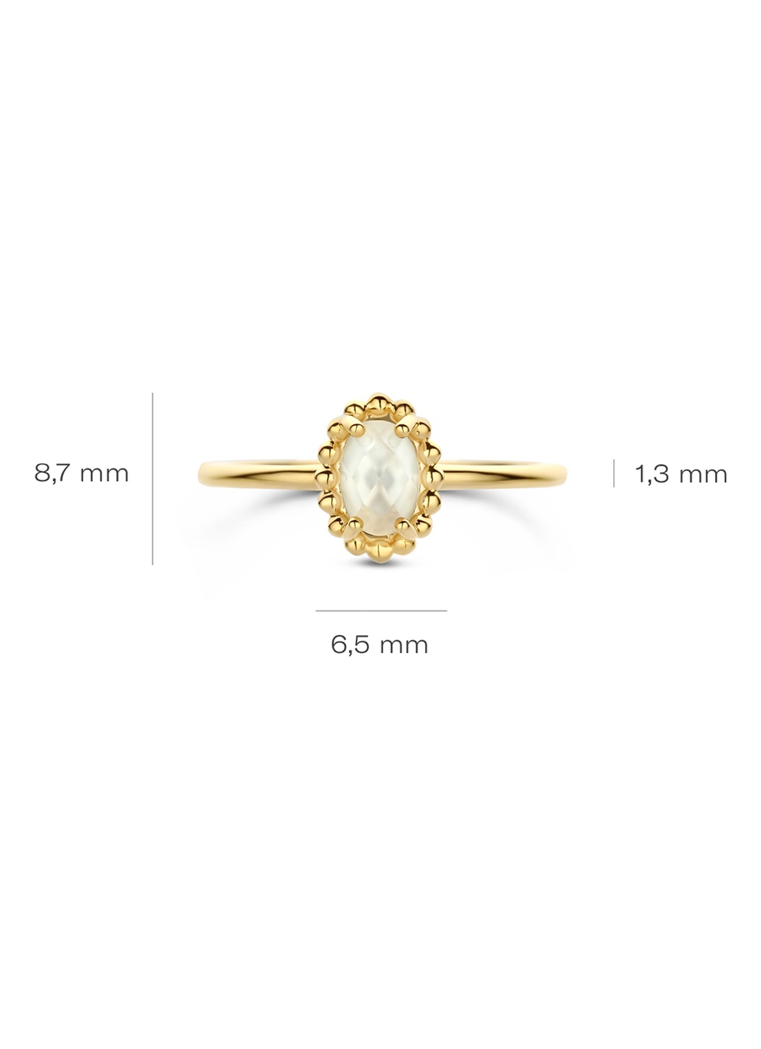 Blush Ring van 14 karaat geelgoud 1272YMQ  - detail 4 goud