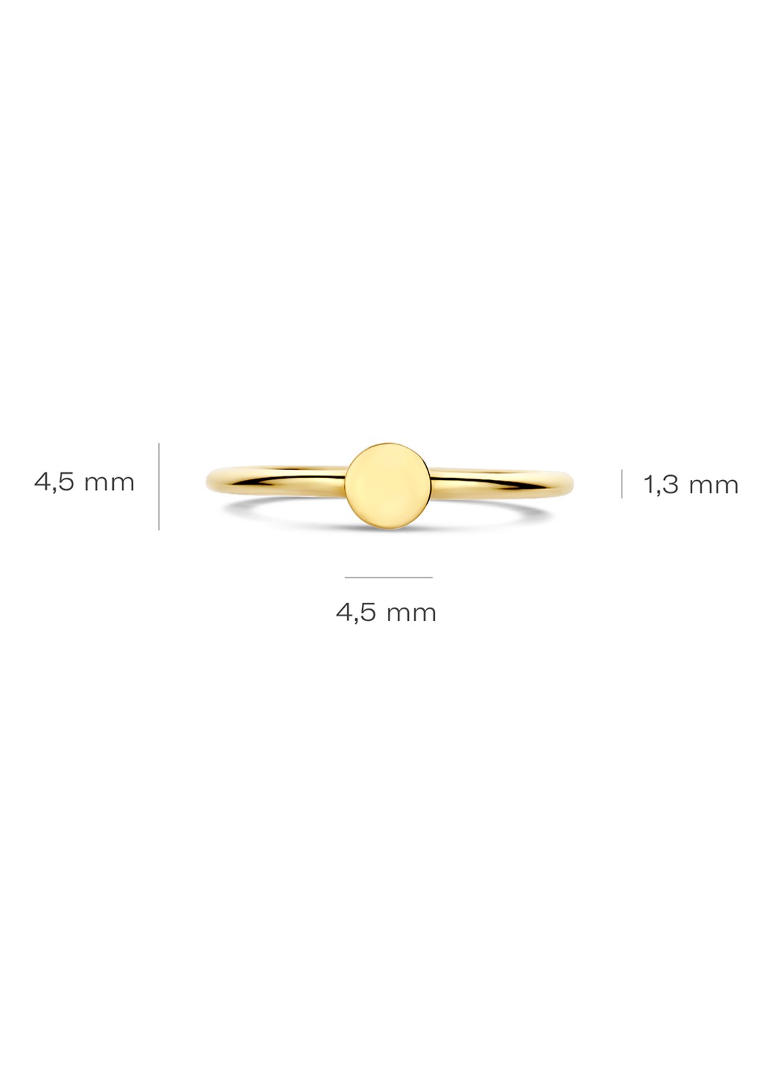 Blush Ring van 14 karaat geelgoud 1275YGO  - detail 2 goud