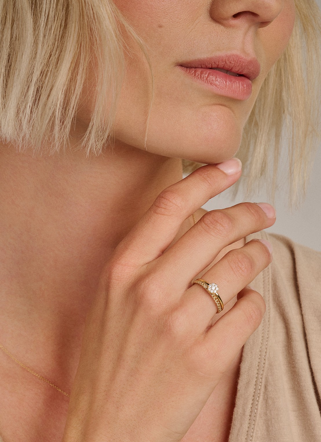Blush Ring van 14 karaat geelgoud  1277YZI - detail goud