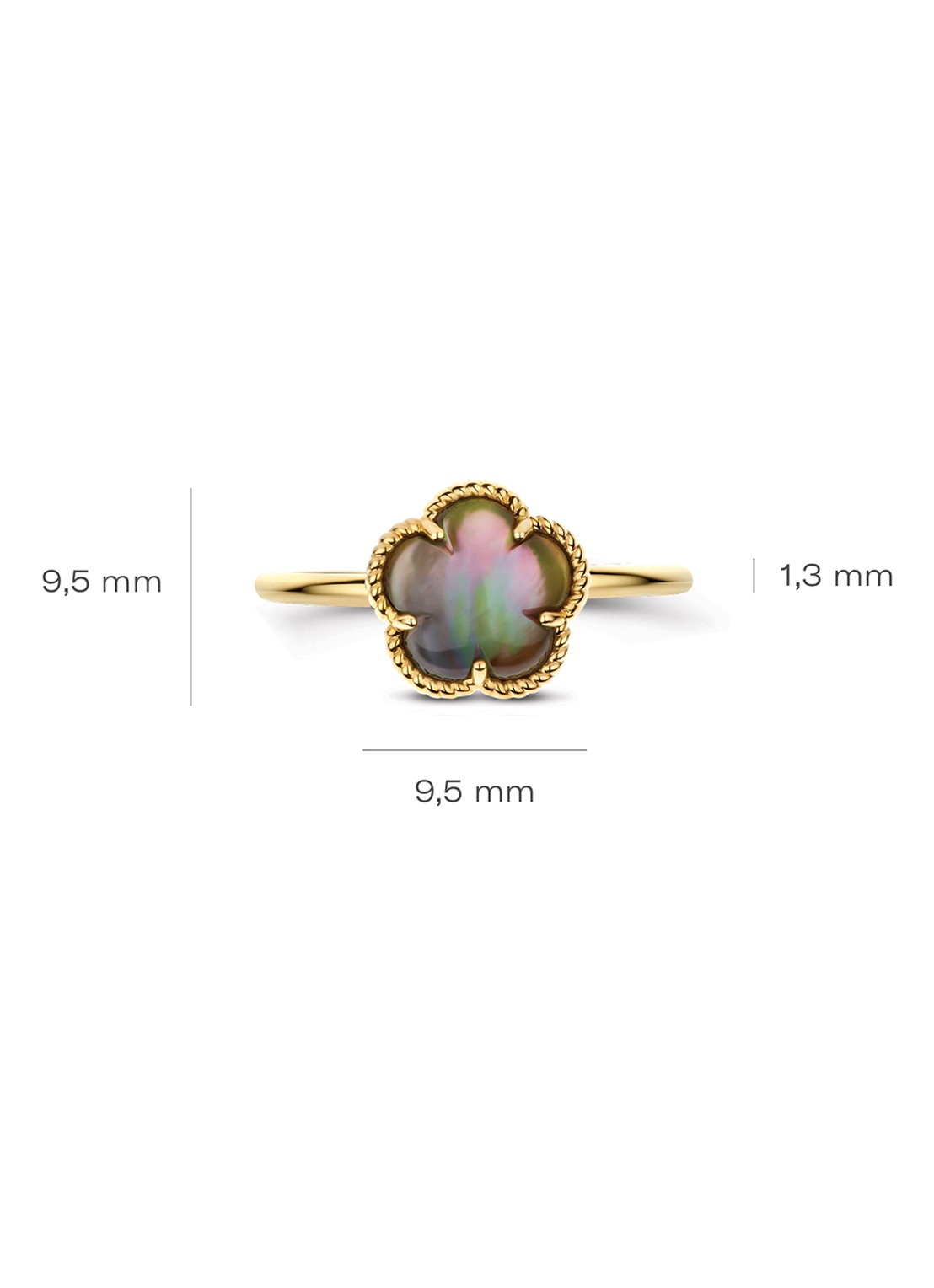 Blush Ring van 14 karaat geelgoud 1281YBQ  - detail 3 geelgoud