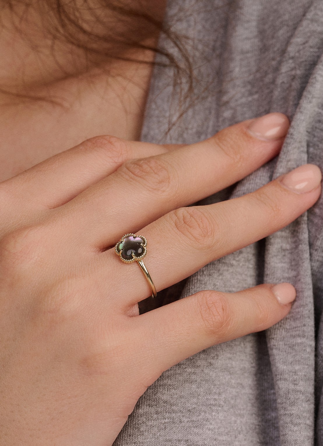 Blush Ring van 14 karaat geelgoud 1281YBQ  - voorkant 5 geelgoud