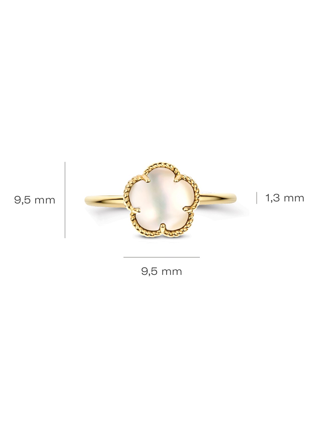 Blush Ring van 14 karaat geelgoud 1281YMQ - detail 3 geelgoud