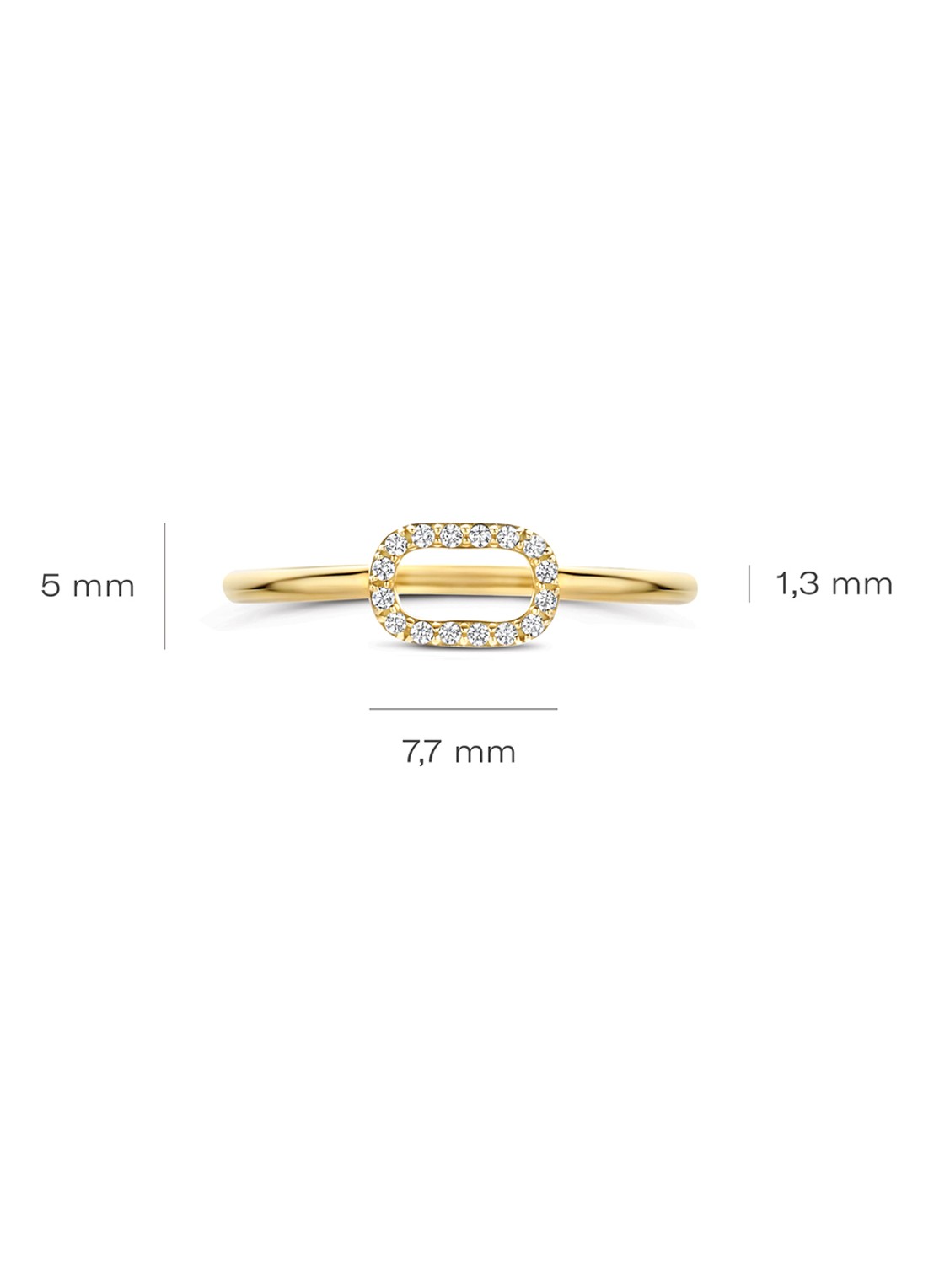 Blush Ring van 14 karaat geelgoud 1289YZI  - detail 3 geelgoud