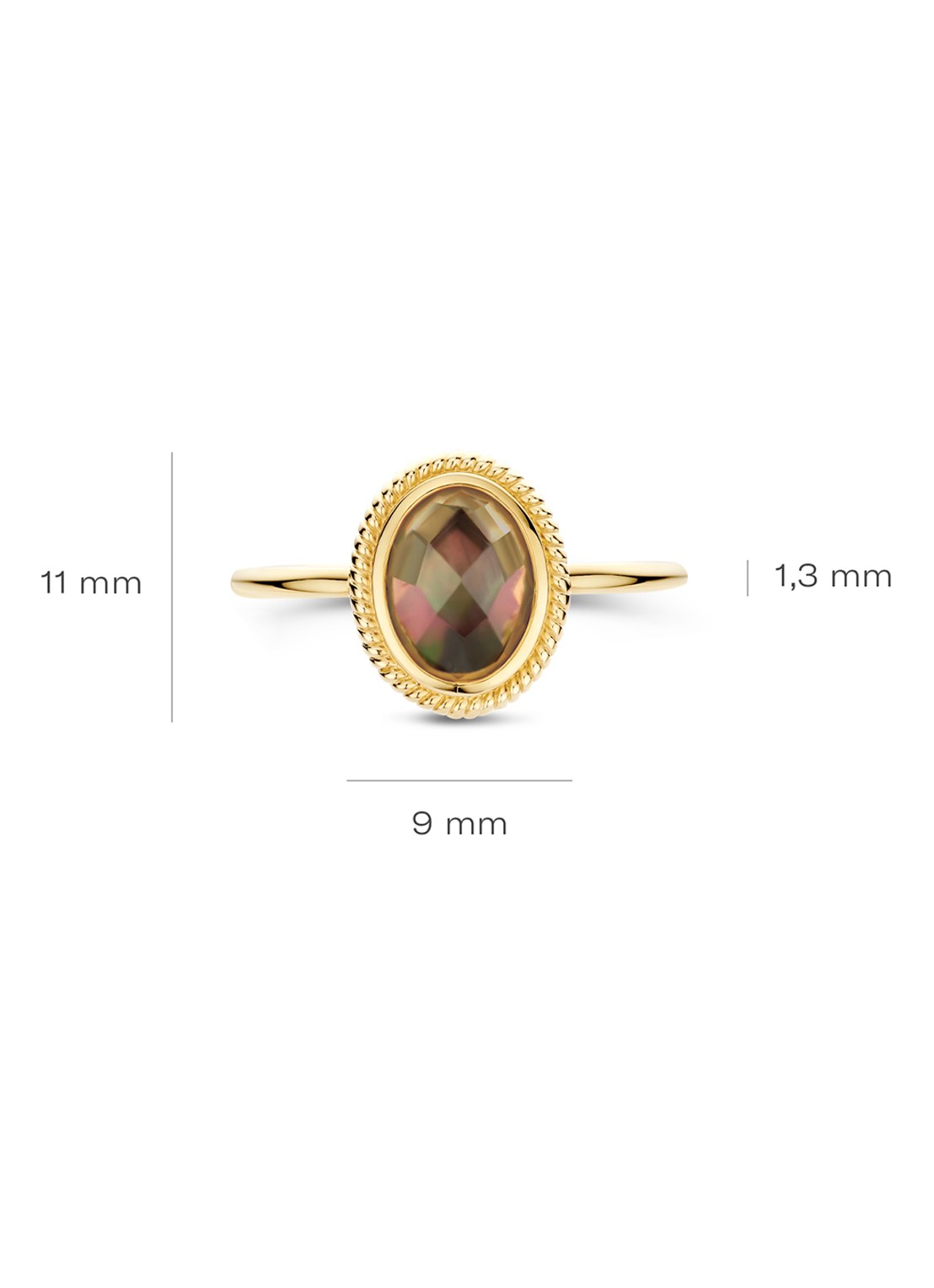 Blush Ring van 14 karaat geelgoud 1291YBQ  - detail 3 undefined