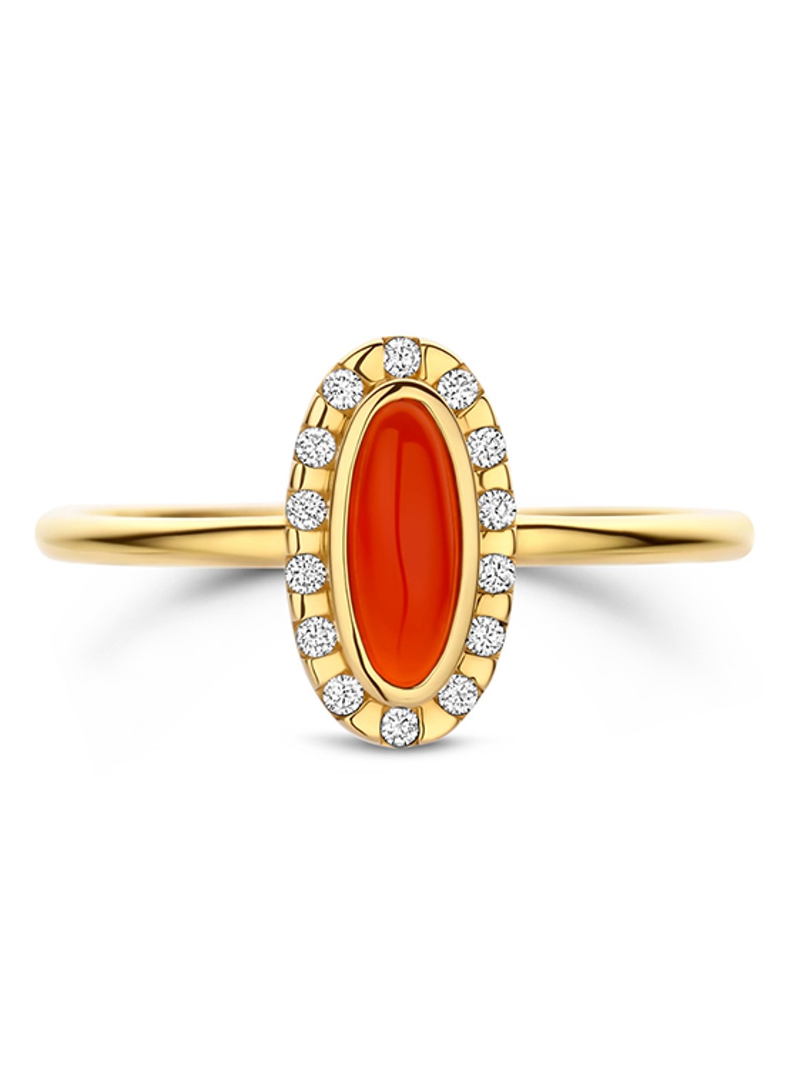 Blush Ring van 14 karaat geelgoud met agaat 1266YRA  - detail 2 goud