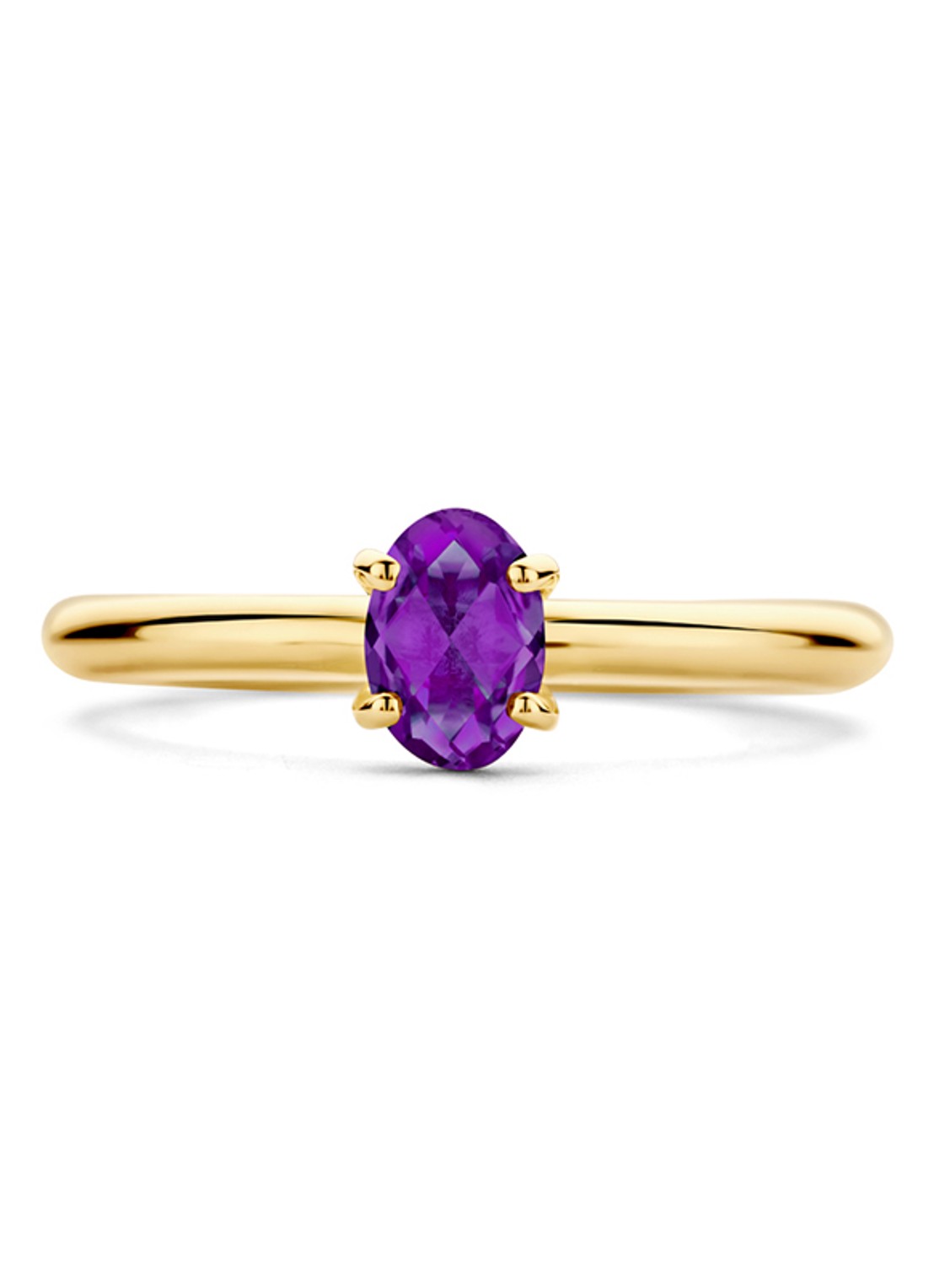 Blush Ring van 14 karaat geelgoud met amethist 1242YAM - detail geelgoud