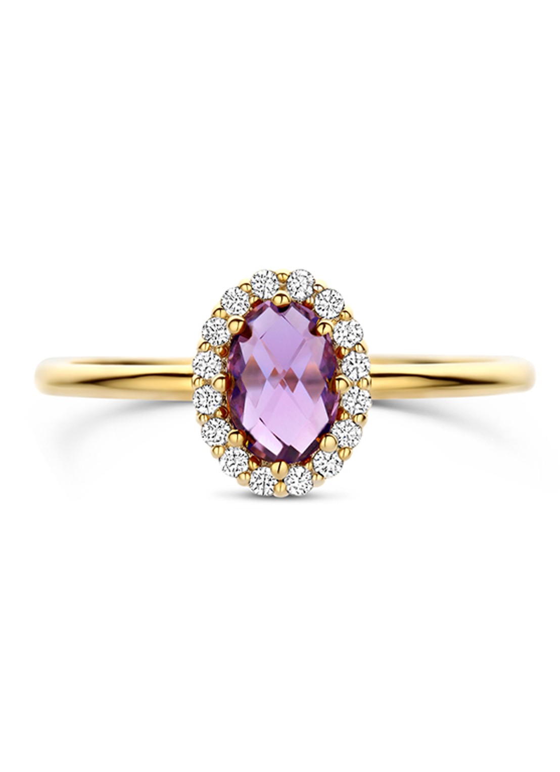 Blush Ring van 14 karaat geelgoud met amethist 1271YAM  - detail 4 goud