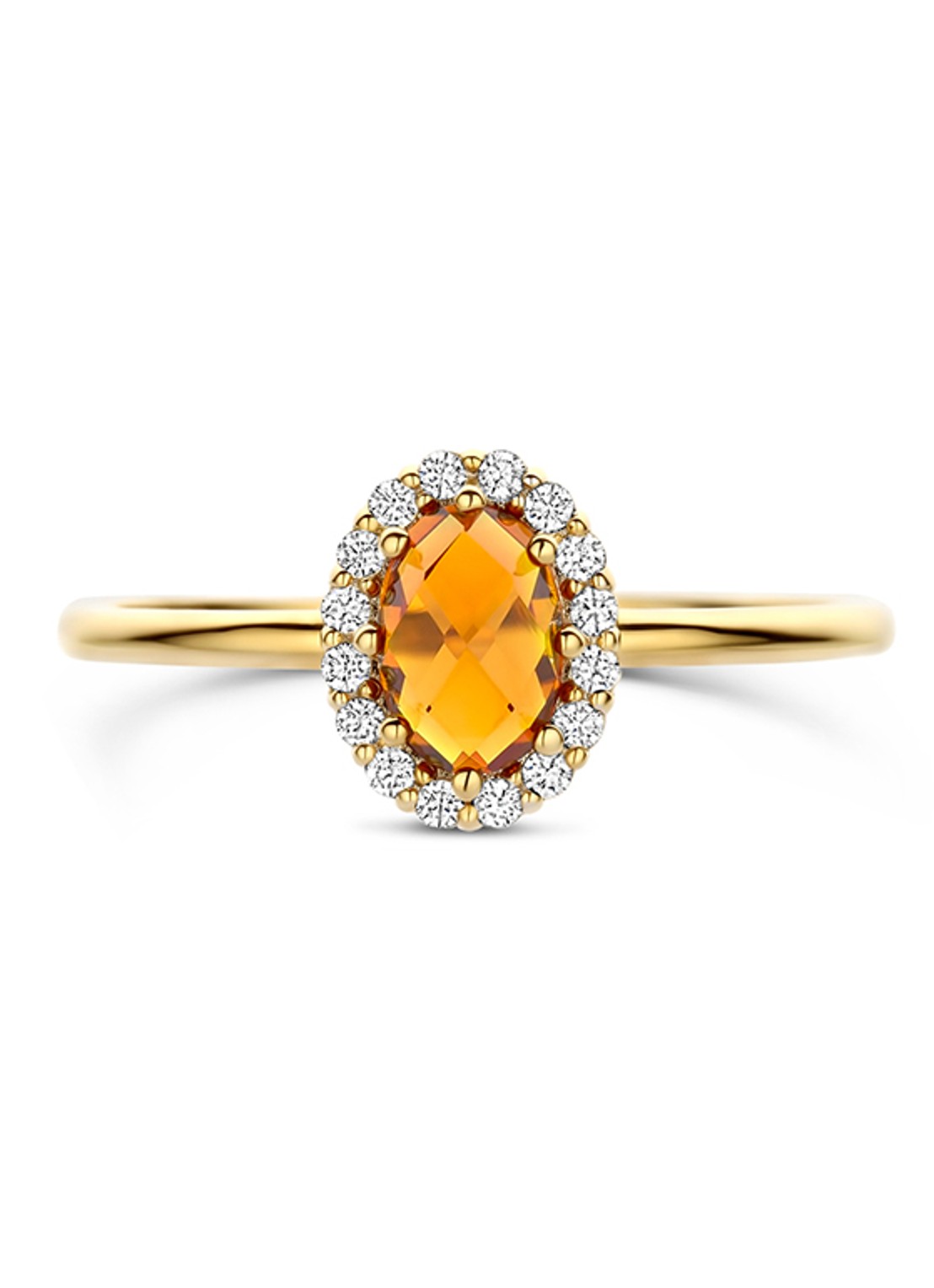 Blush Ring van 14 karaat geelgoud met citrien 1271YCI  - detail 2 goud