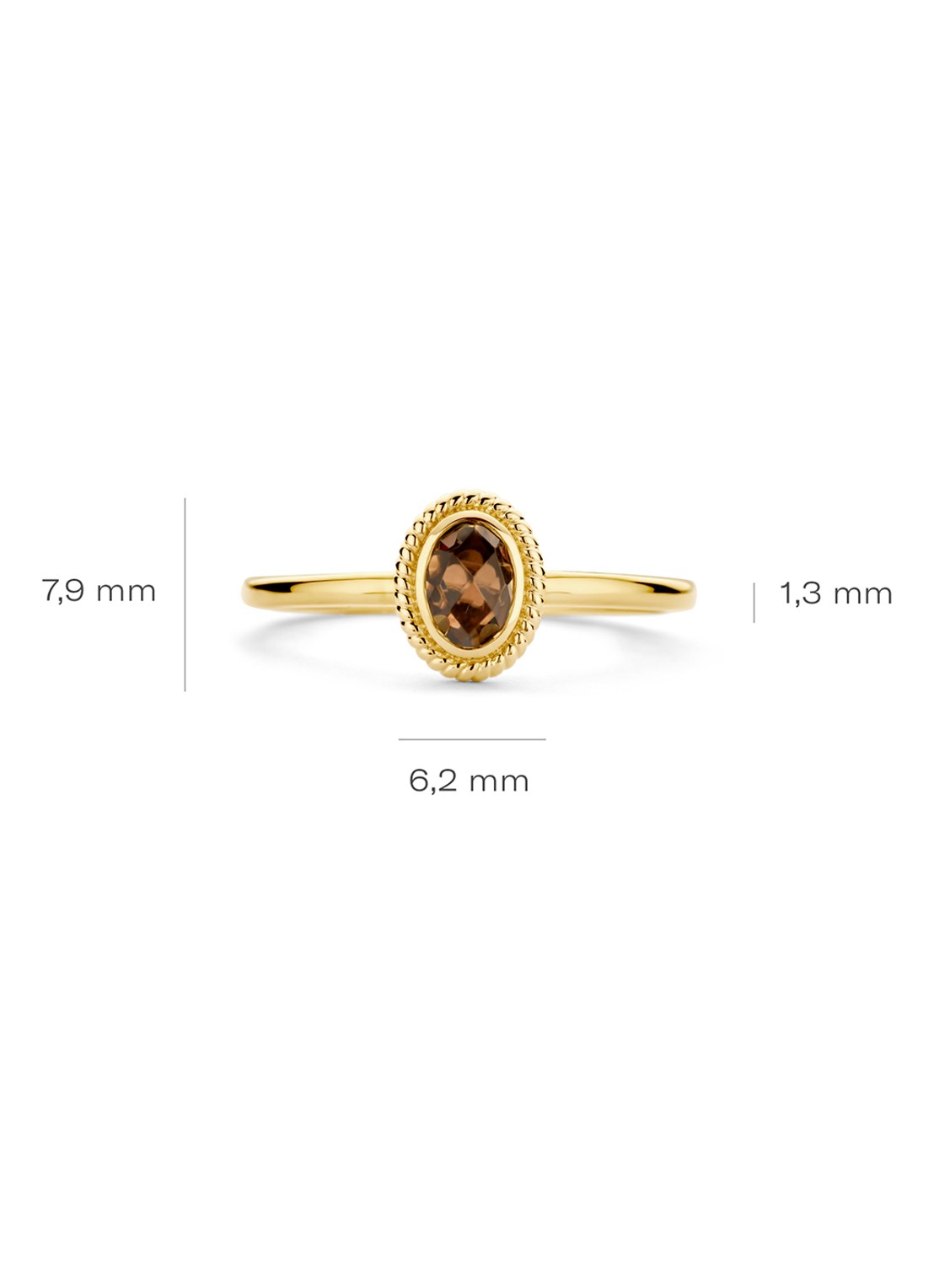 Blush Ring van 14 karaat geelgoud met kristal 1239YBQ  - detail 4 geelgoud