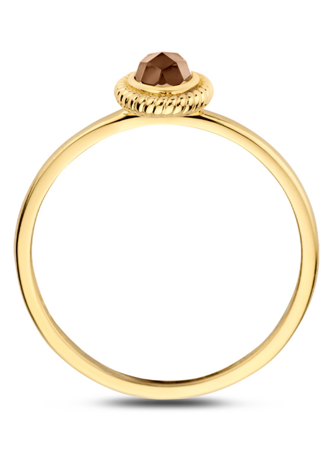 Blush Ring van 14 karaat geelgoud met kristal 1239YBQ  - voorkant 2 geelgoud