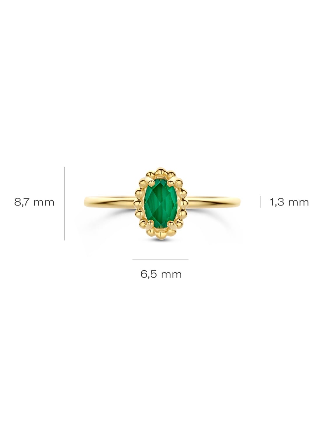 Blush Ring van 14 karaat geelgoud met kristal 1272YMA  - detail 3 goud