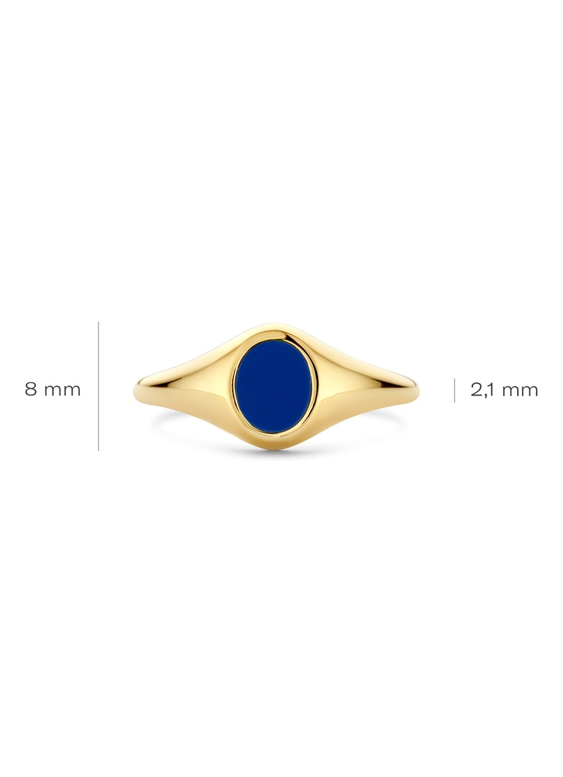Blush Ring van 14 karaat geelgoud met lapis 1219YLA  - detail 2 geelgoud