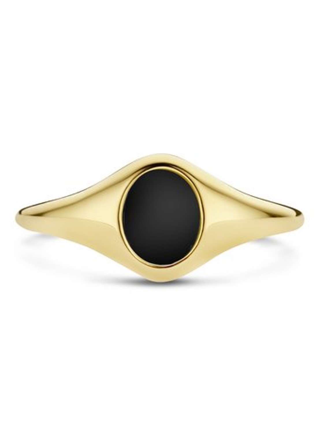 Blush Ring van 14 karaat geelgoud met onyx 1219YON - detail 3 geelgoud