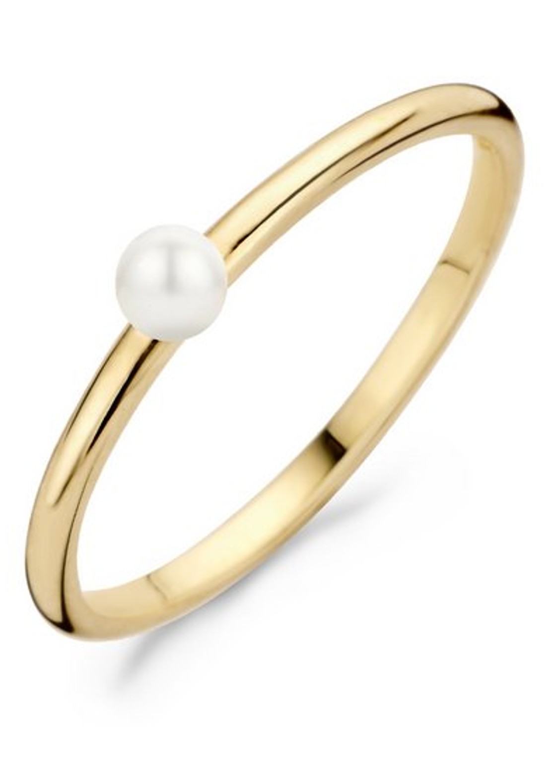 Blush Ring van 14 karaat geelgoud met parel 1213YPW  - voorkant 5 geelgoud
