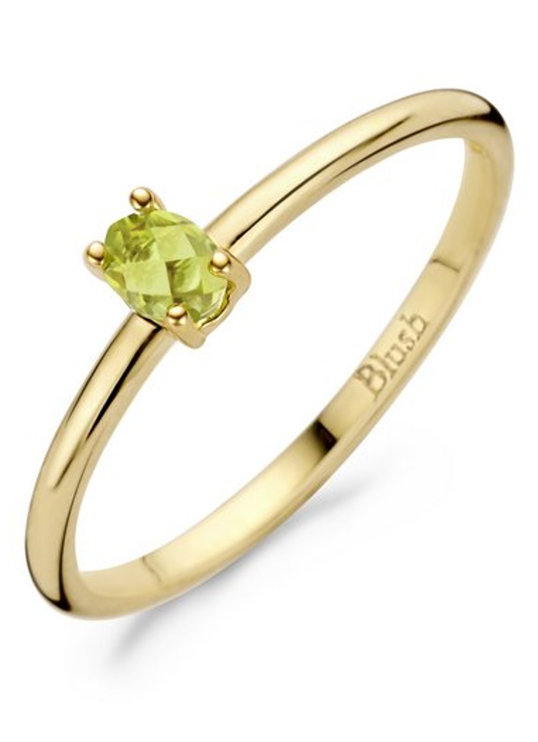 Blush Ring van 14 karaat geelgoud met peridoot 1204YGP - voorkant 2 geelgoud