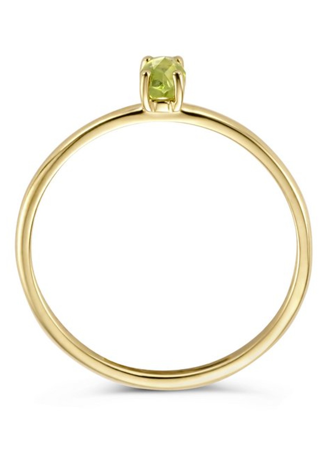 Blush Ring van 14 karaat geelgoud met peridoot 1204YGP - voorkant 3 geelgoud