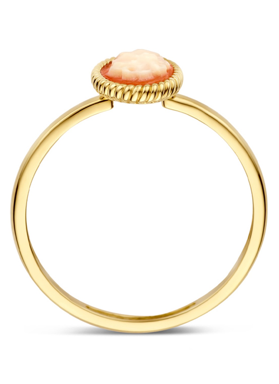 Blush Ring van 14 karaat geelgoud met steen 1250YCA - voorkant 2 geelgoud