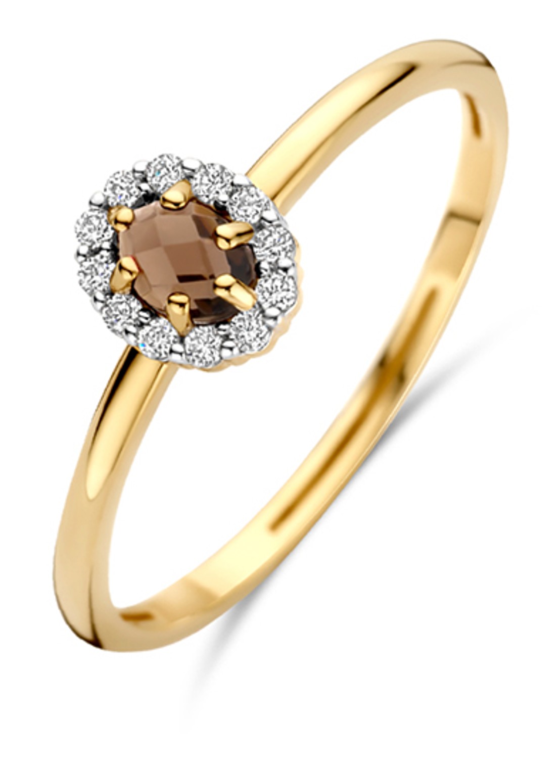 Blush Ring van 14 karaat geelgoud met steen 1258YSQ  - voorkant geelgoud
