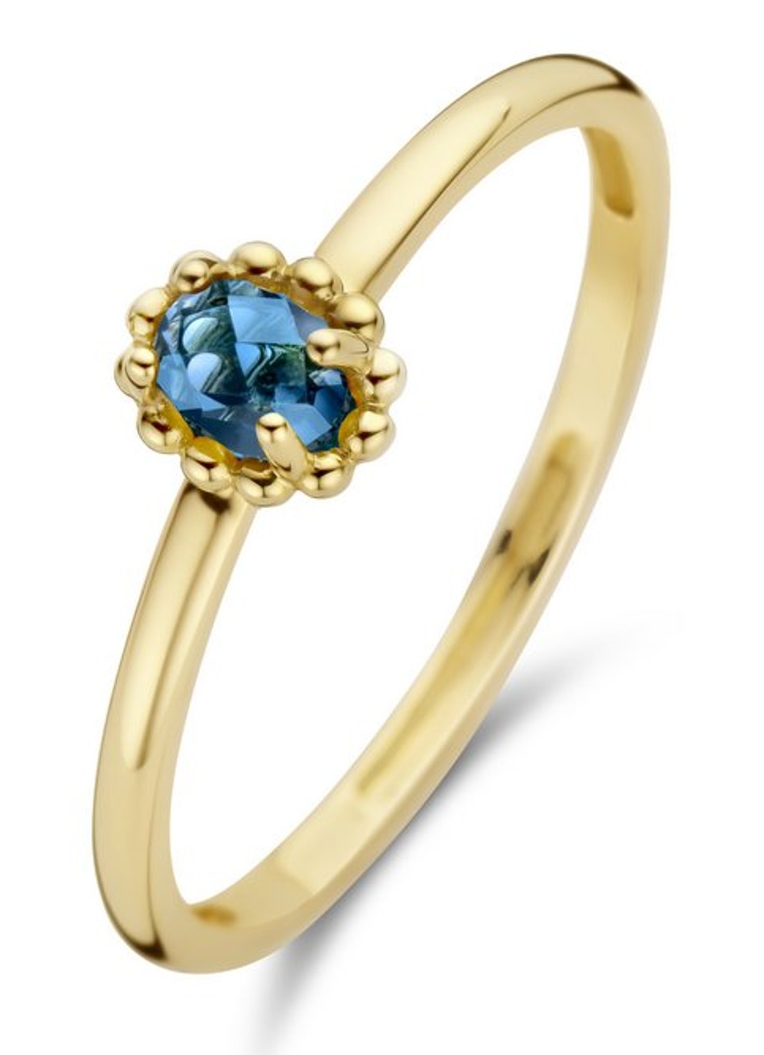 Blush Ring van 14 karaat geelgoud met topaas 1227YLB - voorkant 6 geelgoud