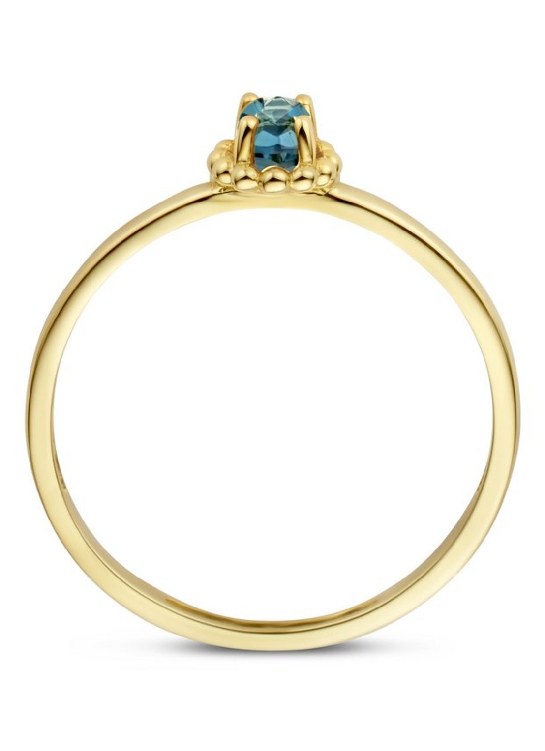 Blush Ring van 14 karaat geelgoud met topaas 1227YLB - voorkant 7 geelgoud