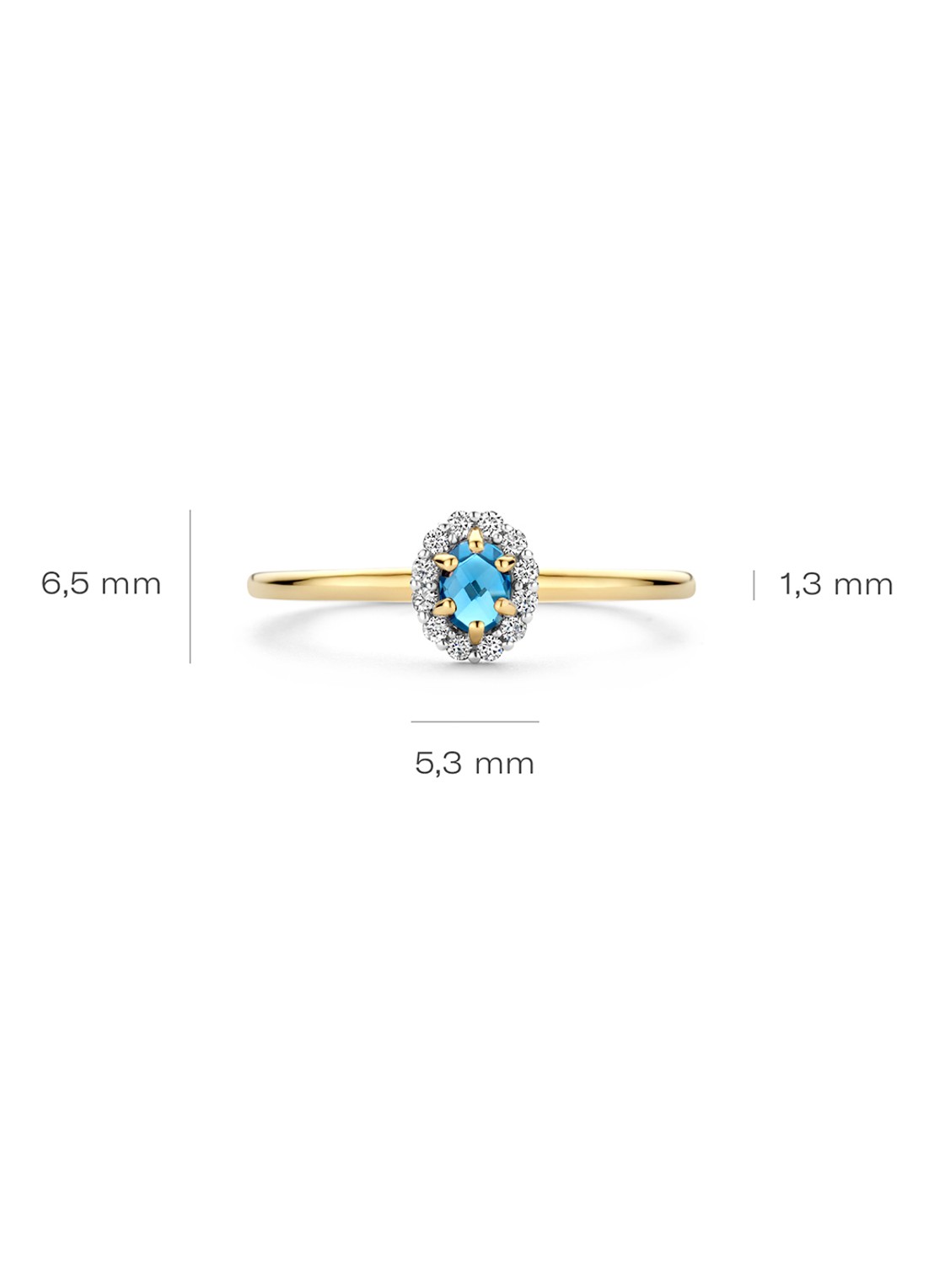 Blush Ring van 14 karaat geelgoud met topaas 1258YLB - detail 2 goud