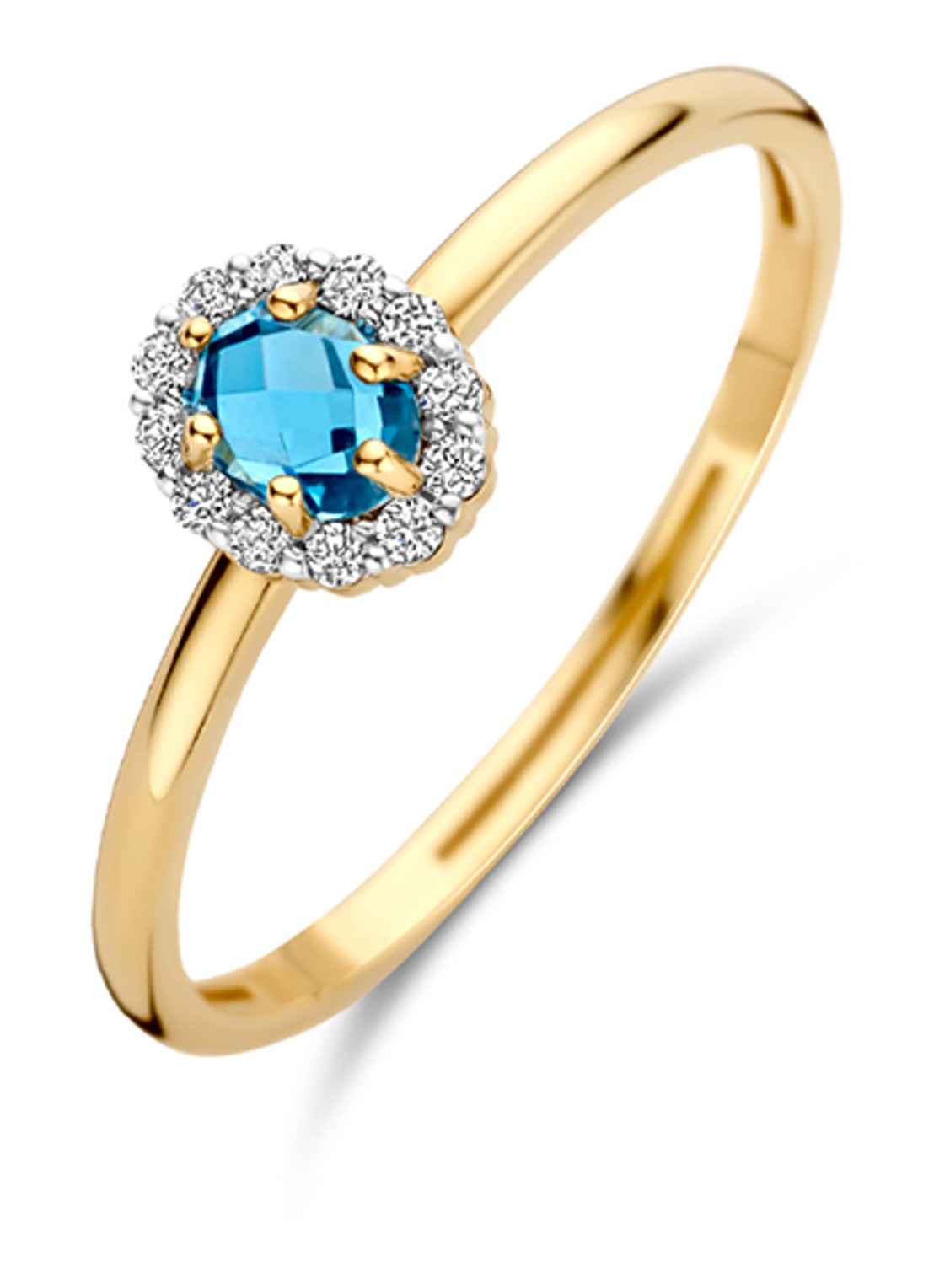 Blush Ring van 14 karaat geelgoud met topaas 1258YLB - voorkant 3 goud