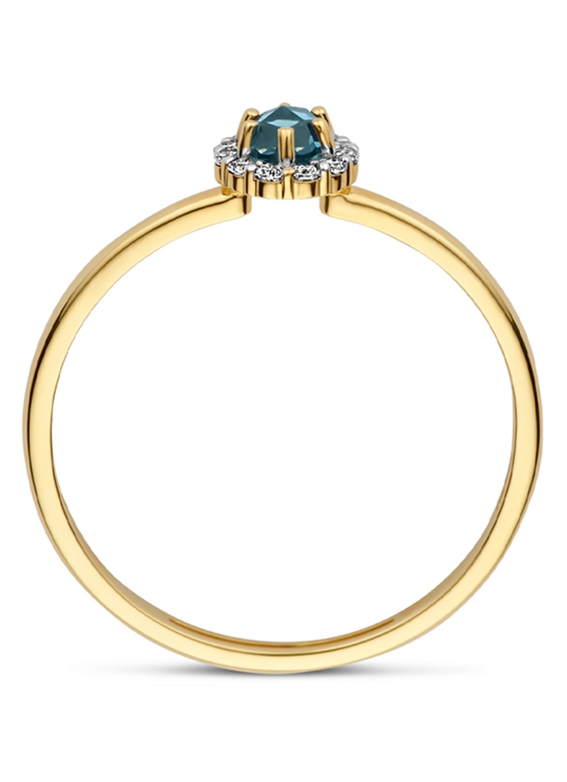 Blush Ring van 14 karaat geelgoud met topaas 1258YLB - voorkant 4 goud