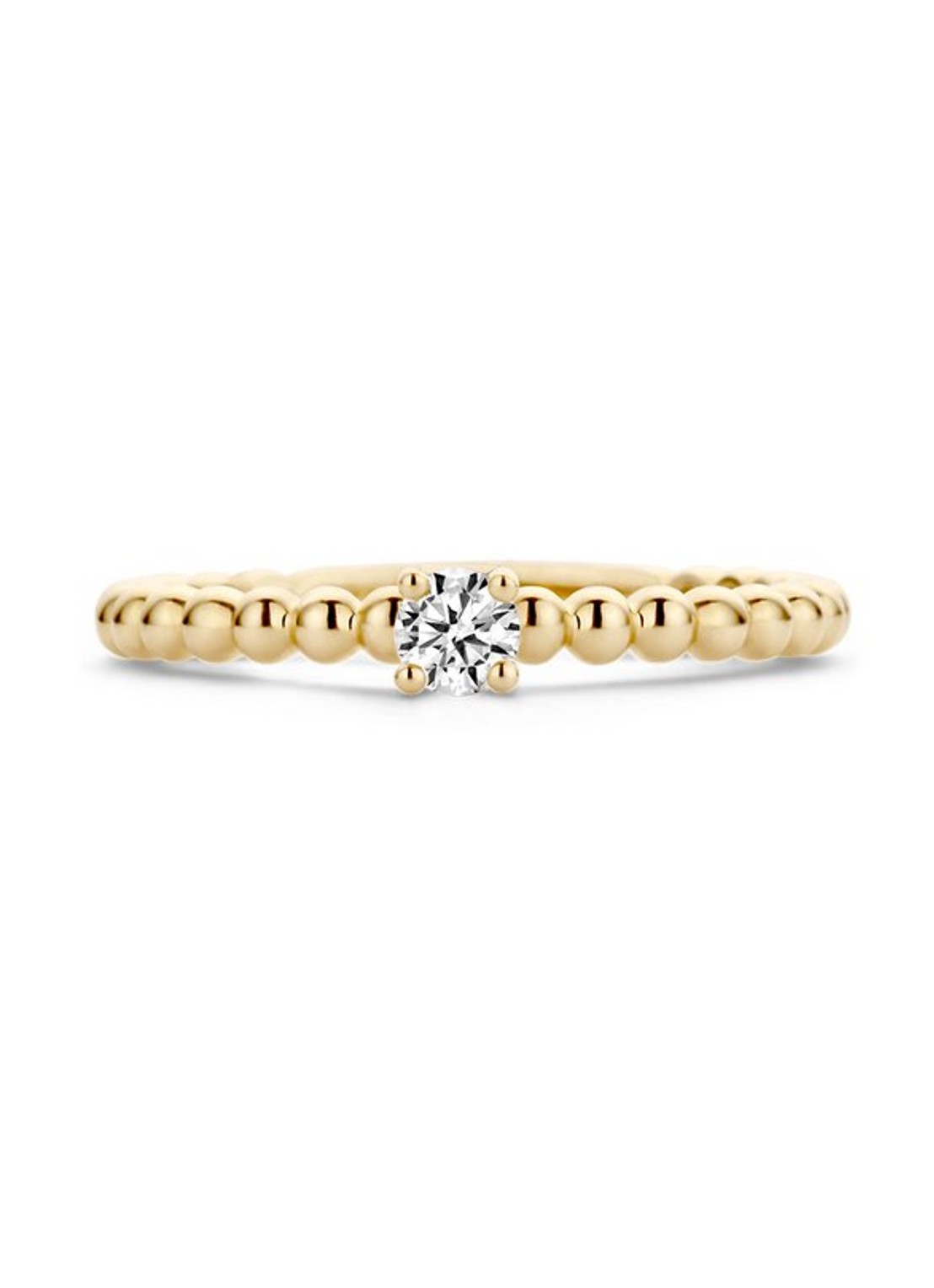 Blush Ring van 14 karaat geelgoud met zirkonia 1111YZI - detail goud