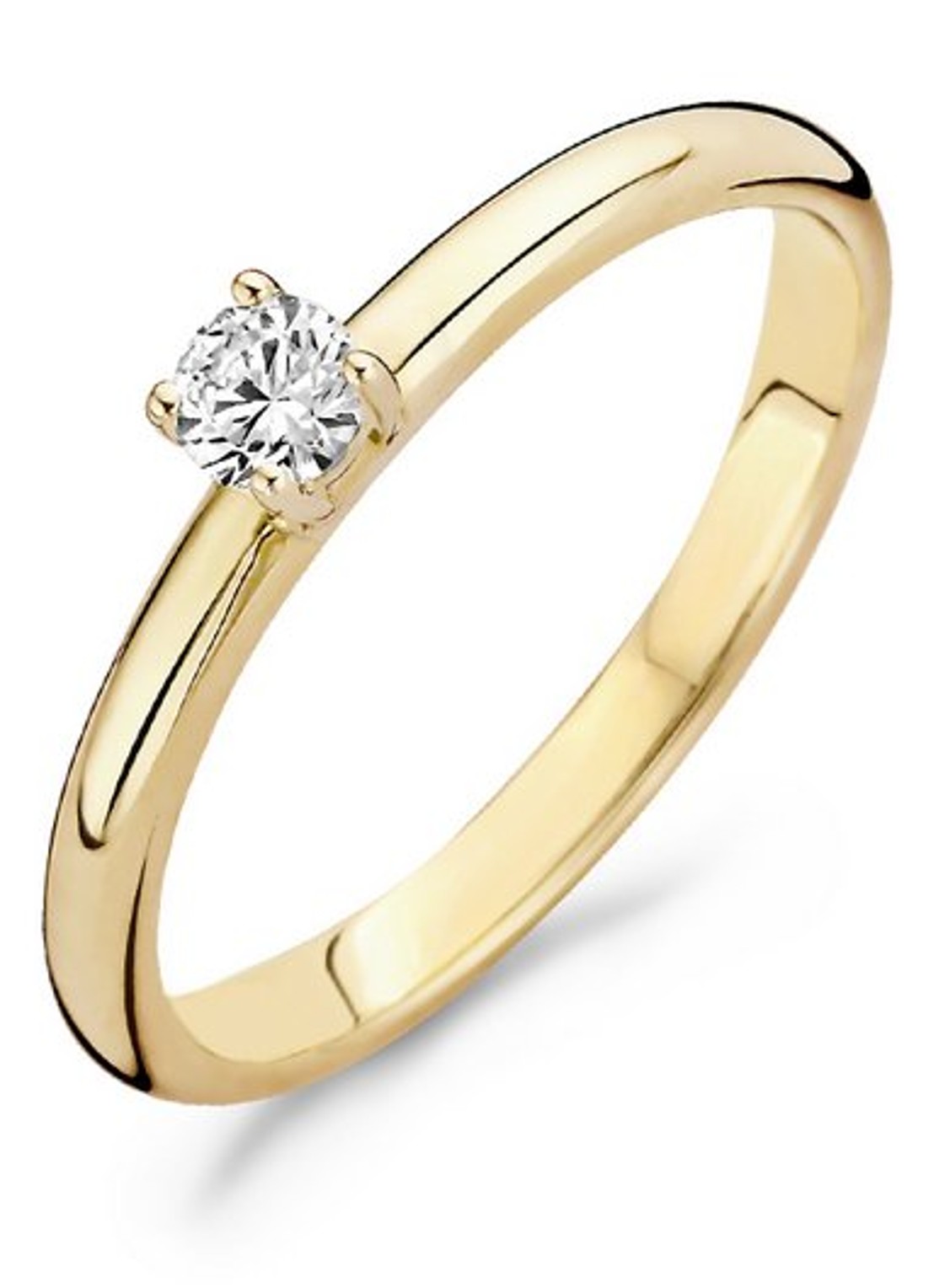 Blush Ring van 14 karaat geelgoud met zirkonia 1112YZI - voorkant geelgoud