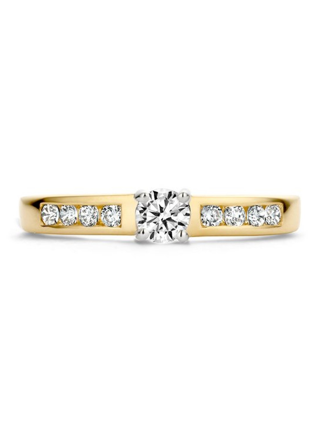 Blush Ring van 14 karaat geelgoud met zirkonia 1125BZI - detail 2 geelgoud
