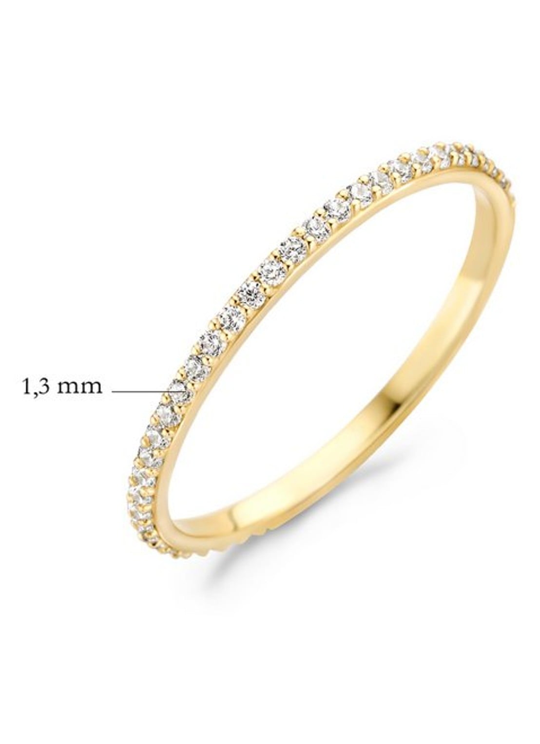 Blush Ring van 14 karaat geelgoud met zirkonia 1201YZI - detail 4 geelgoud
