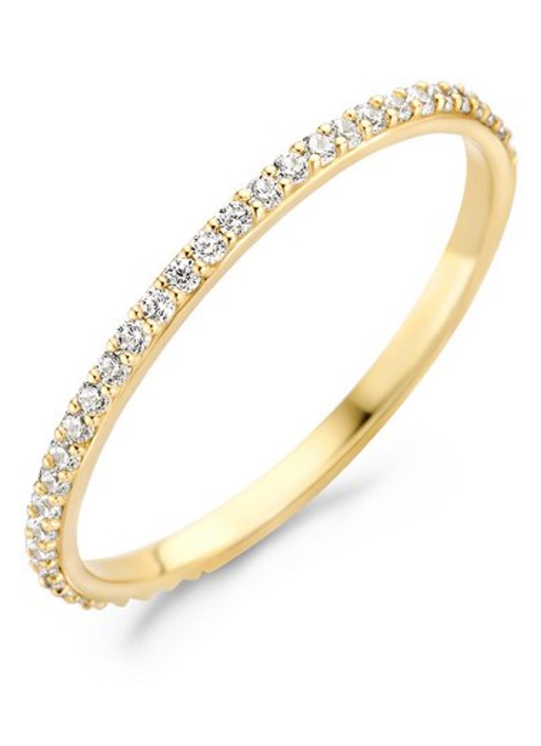 Blush Ring van 14 karaat geelgoud met zirkonia 1201YZI - voorkant geelgoud