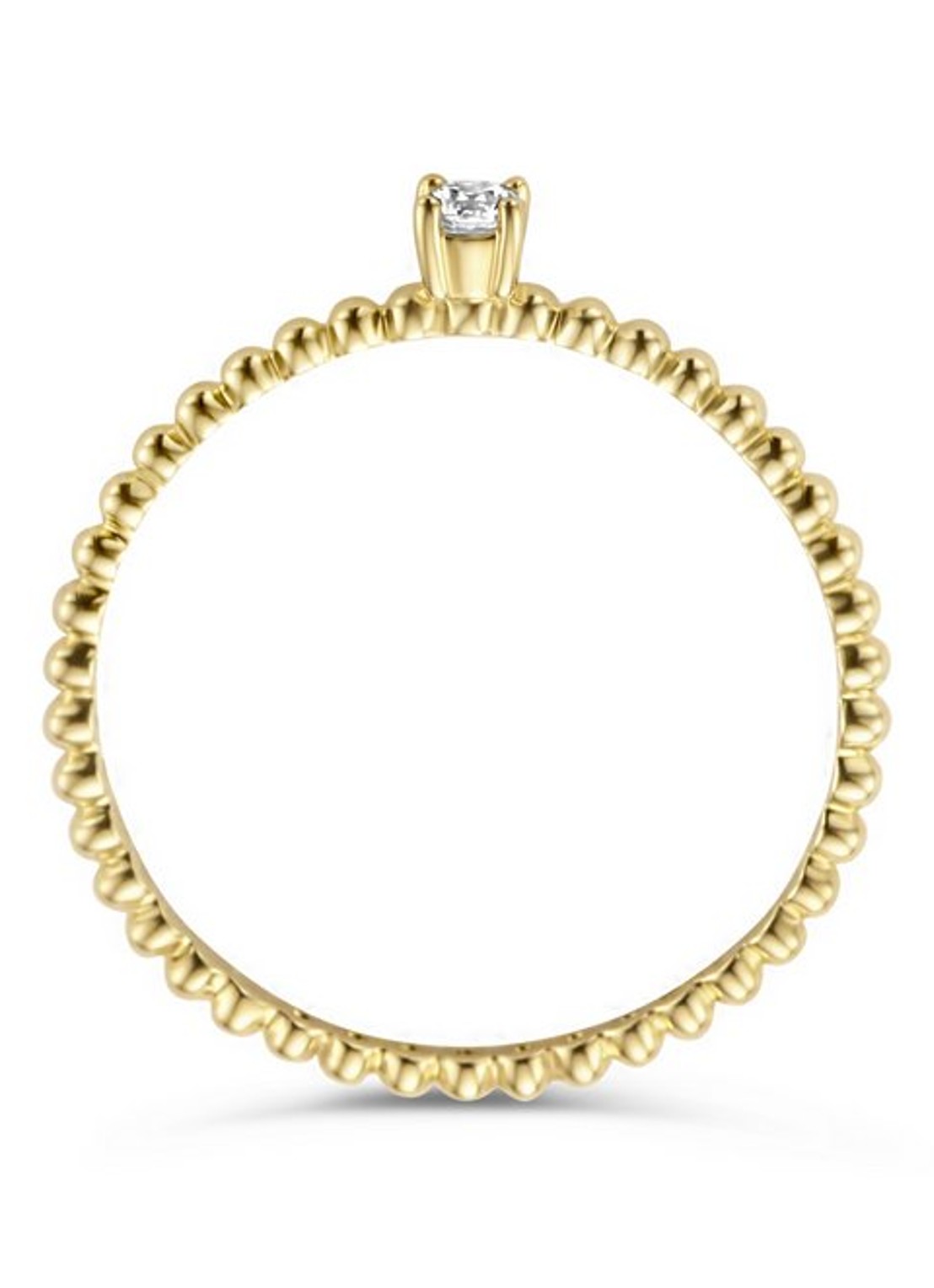 Blush Ring van 14 karaat geelgoud met zirkonia 1215YZI - voorkant 3 geelgoud