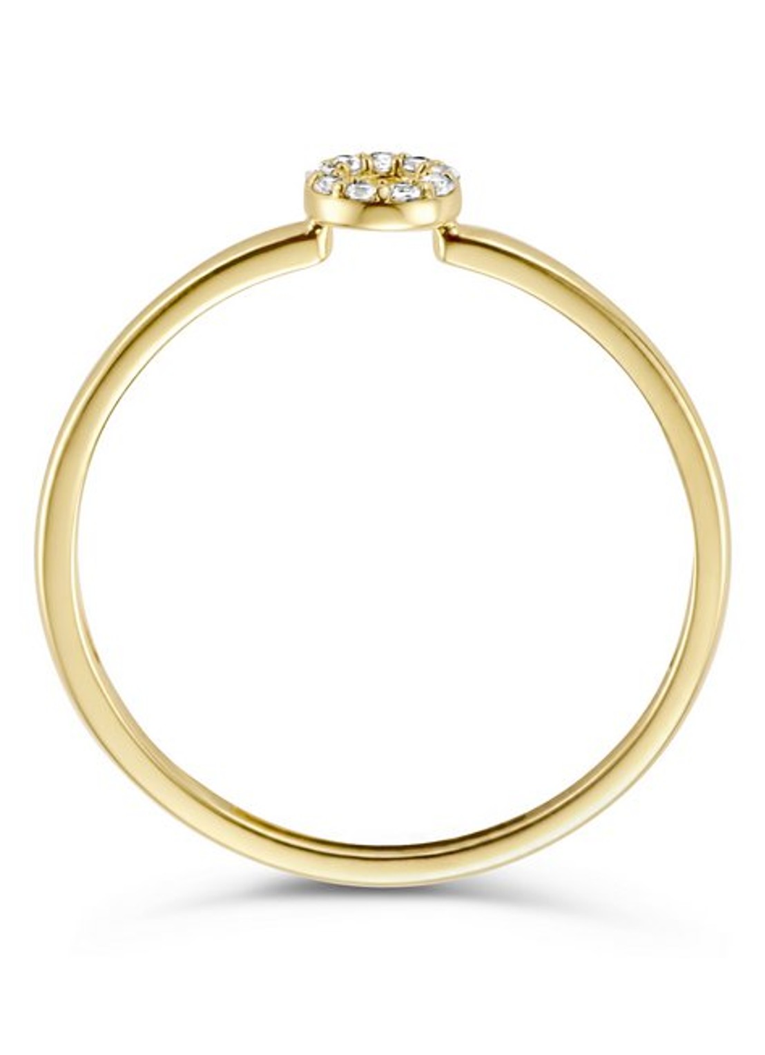 Blush Ring van 14 karaat geelgoud met Zirkonia 1217YZI - voorkant 3 geelgoud