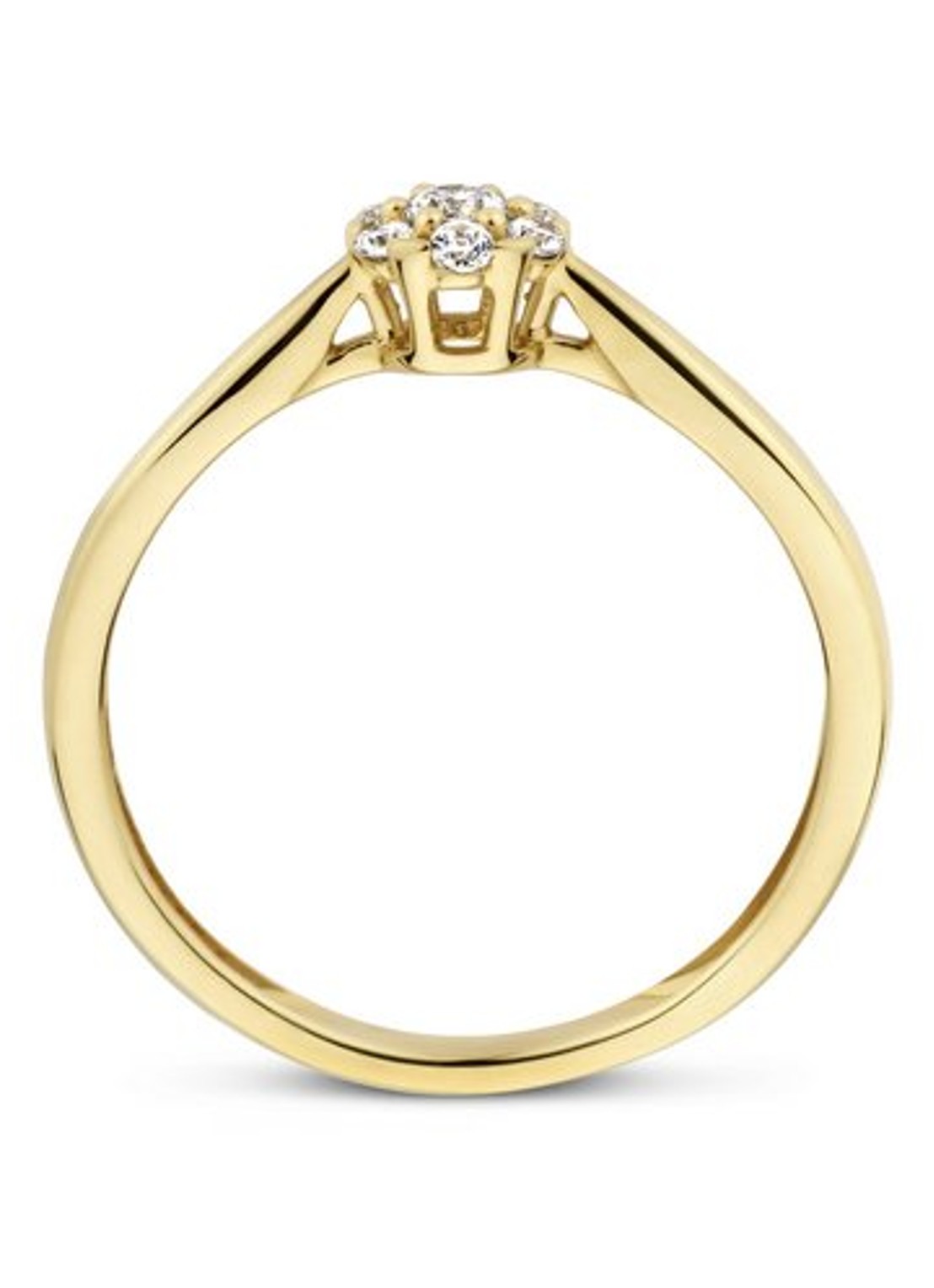 Blush Ring van 14 karaat geelgoud met zirkonia 1248YZI - voorkant geelgoud
