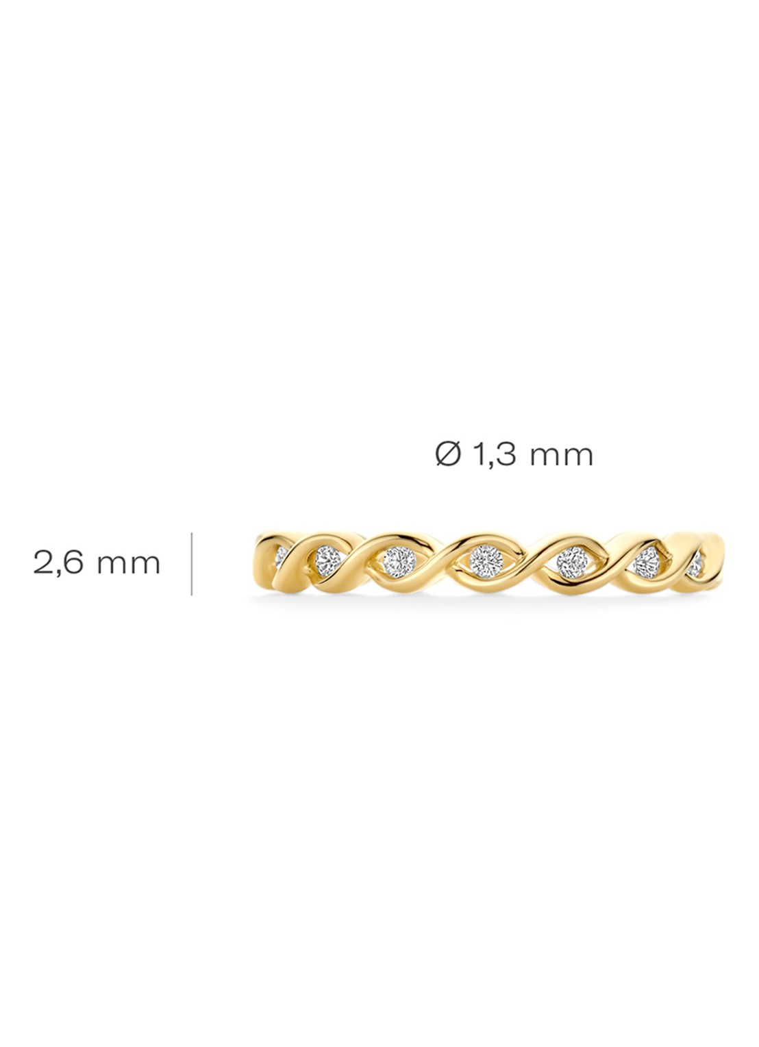 Blush Ring van 14 karaat geelgoud met zirkonia 1259YZI - detail 4 geelgoud