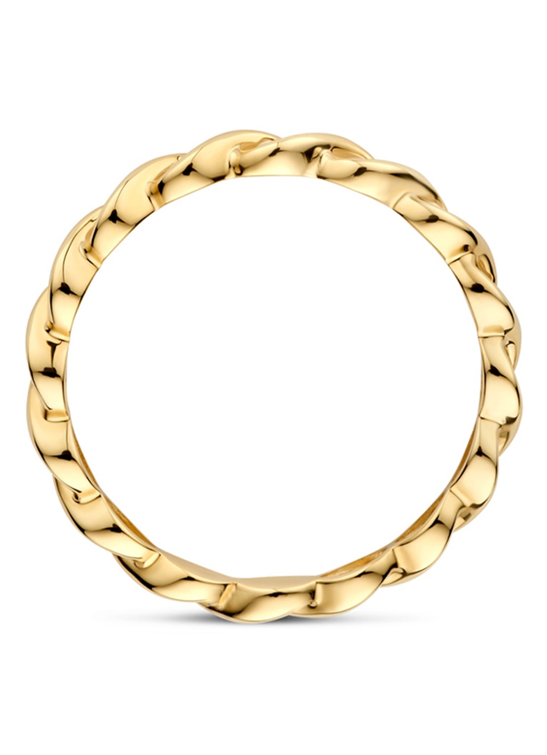 Blush Ring van 14 karaat geelgoud met zirkonia 1259YZI - voorkant 2 geelgoud