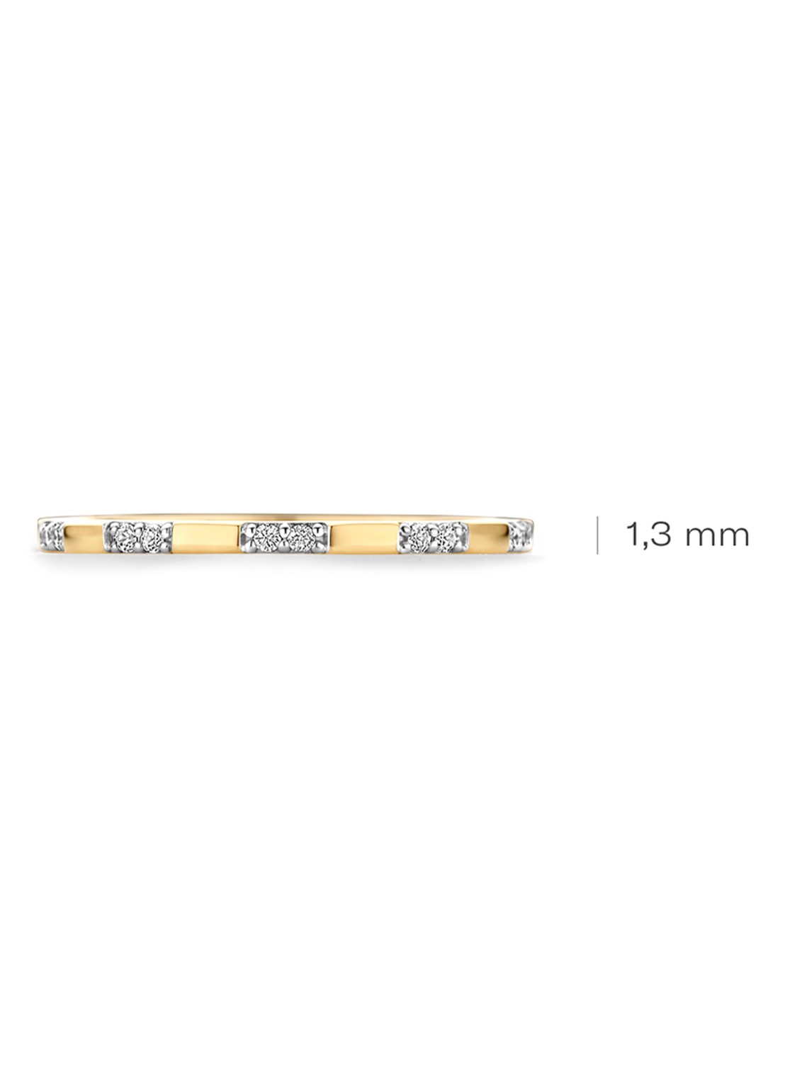 Blush Ring van 14 karaat geelgoud met zirkonia 1260YZI  - detail 6 geelgoud