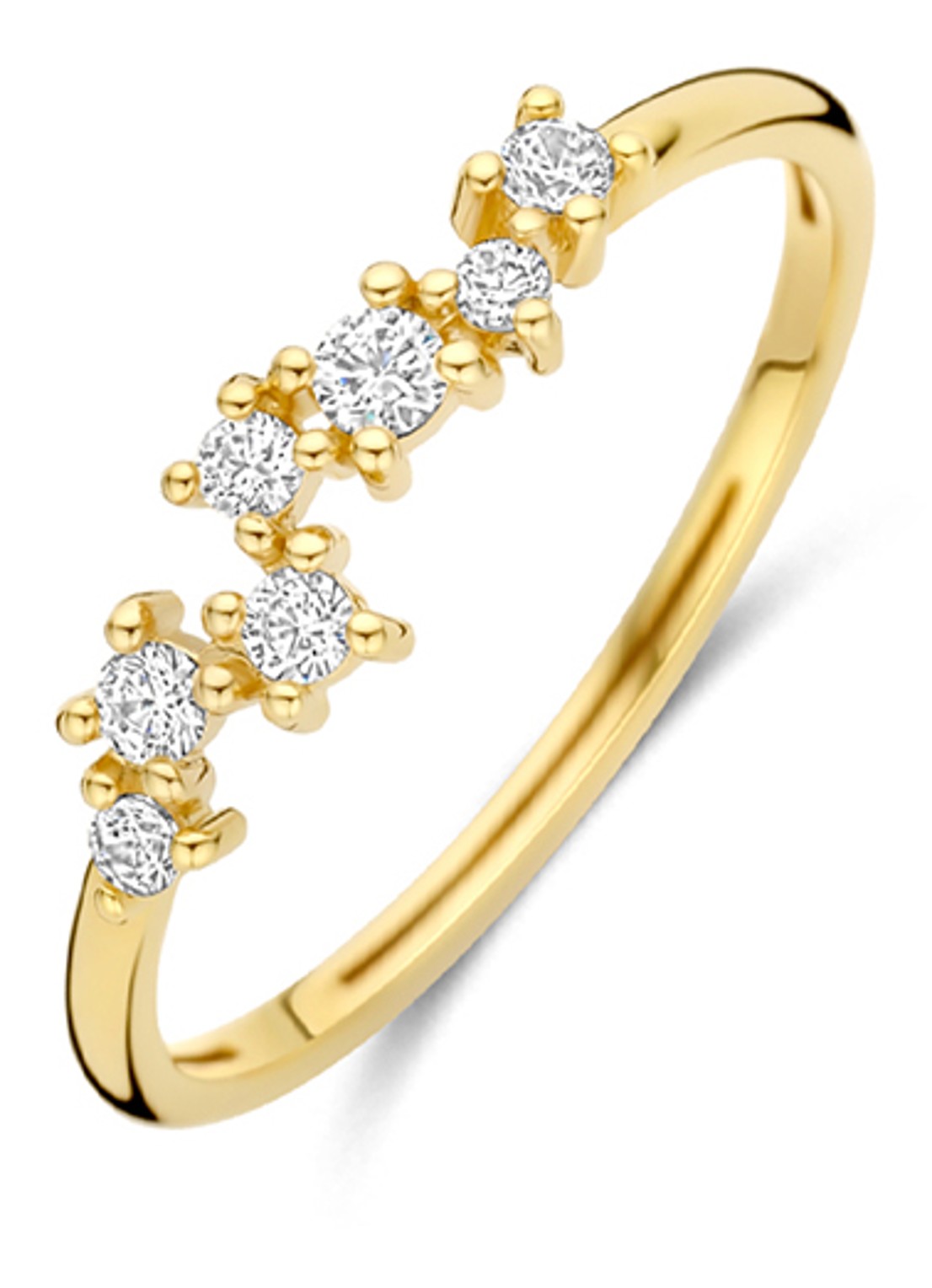 Blush Ring van 14 karaat geelgoud met zirkonia 1267YZI - voorkant goud