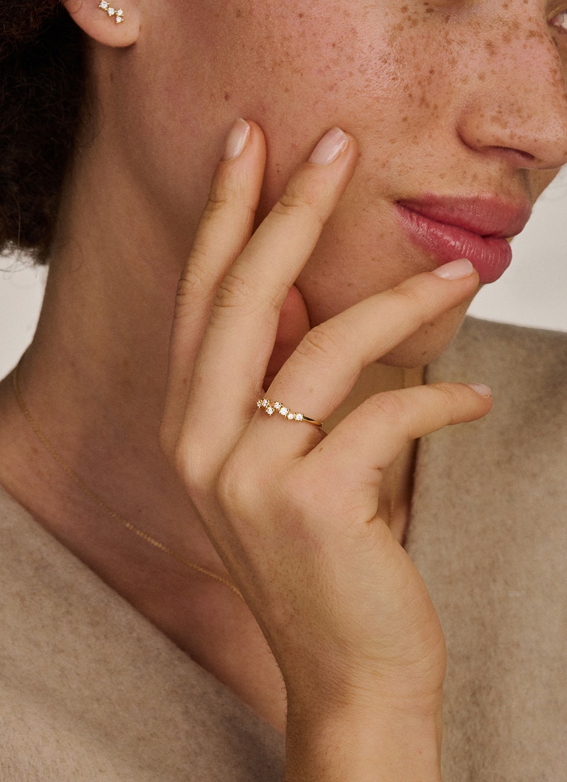 Blush Ring van 14 karaat geelgoud met zirkonia 1267YZI - voorkant 2 goud