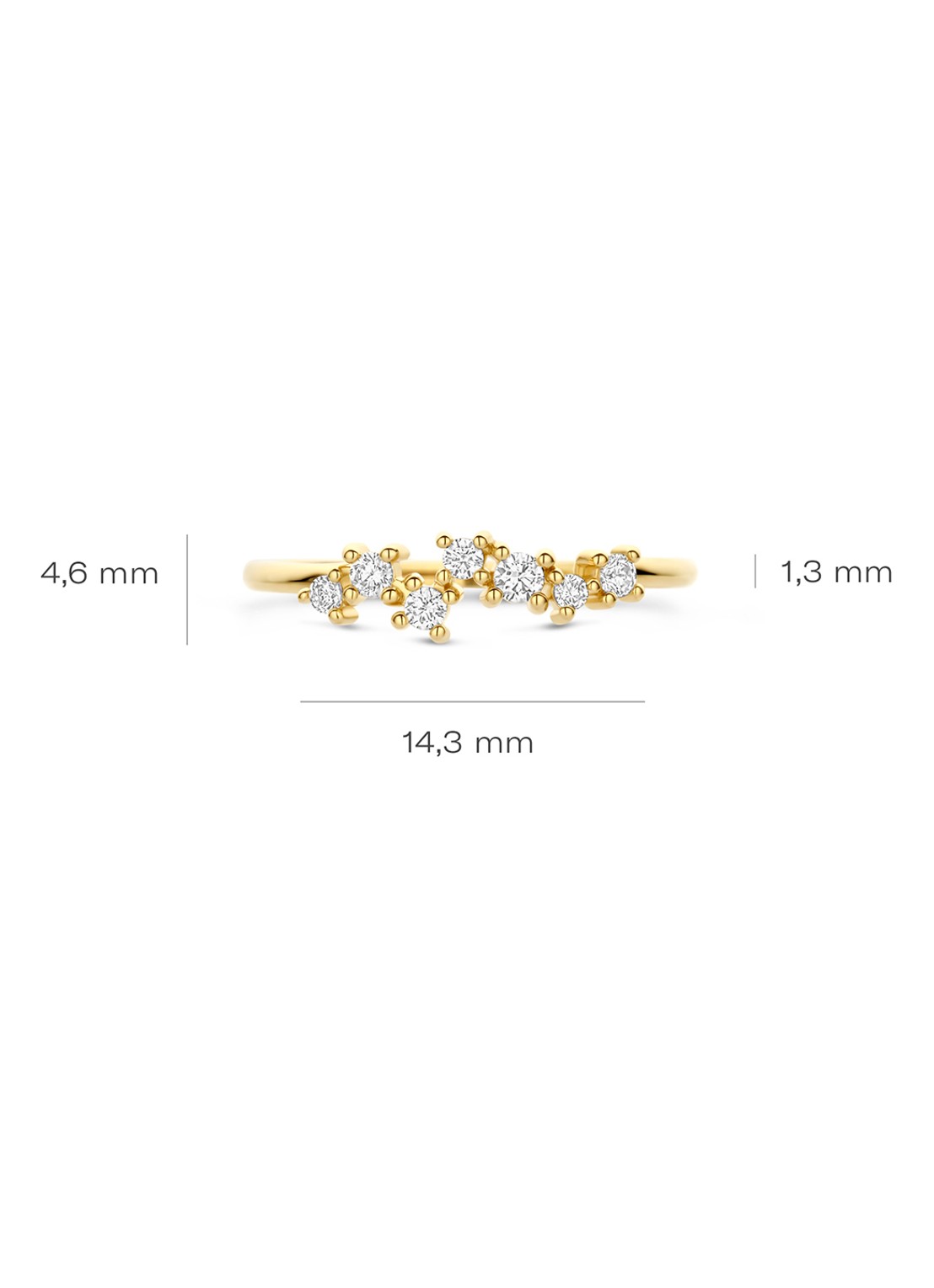 Blush Ring van 14 karaat geelgoud met zirkonia 1267YZI - detail 7 goud
