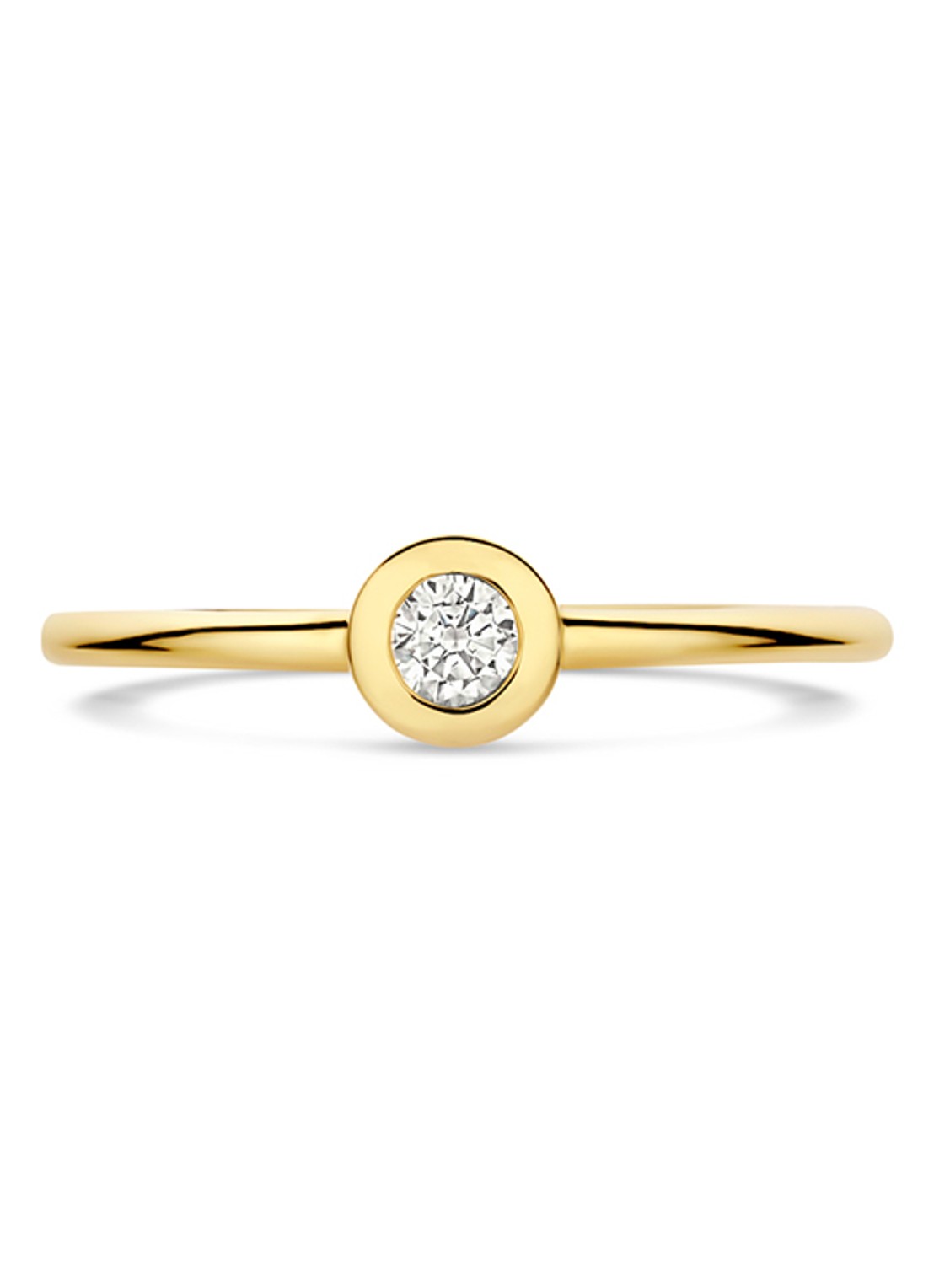 Blush Ring van 14 karaat geelgoud met zirkonia 1273YZI  - detail 3 goud