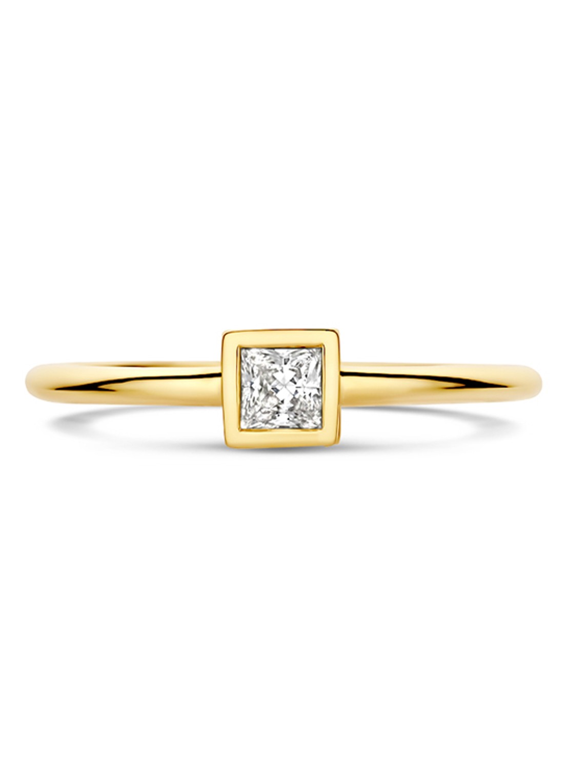 Blush Ring van 14 karaat geelgoud met zirkonia 1274YZI  - detail goud