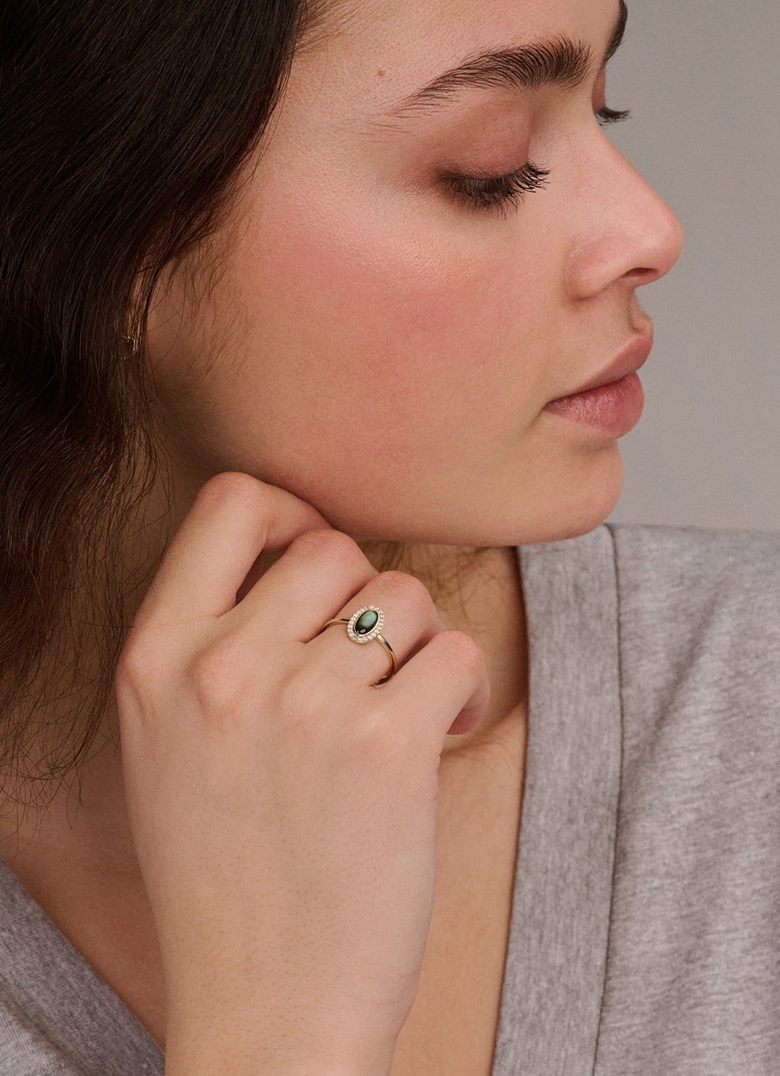Blush Ring van 14 karaat geelgoud met zirkonia 1279YBQ  - voorkant 2 geelgoud