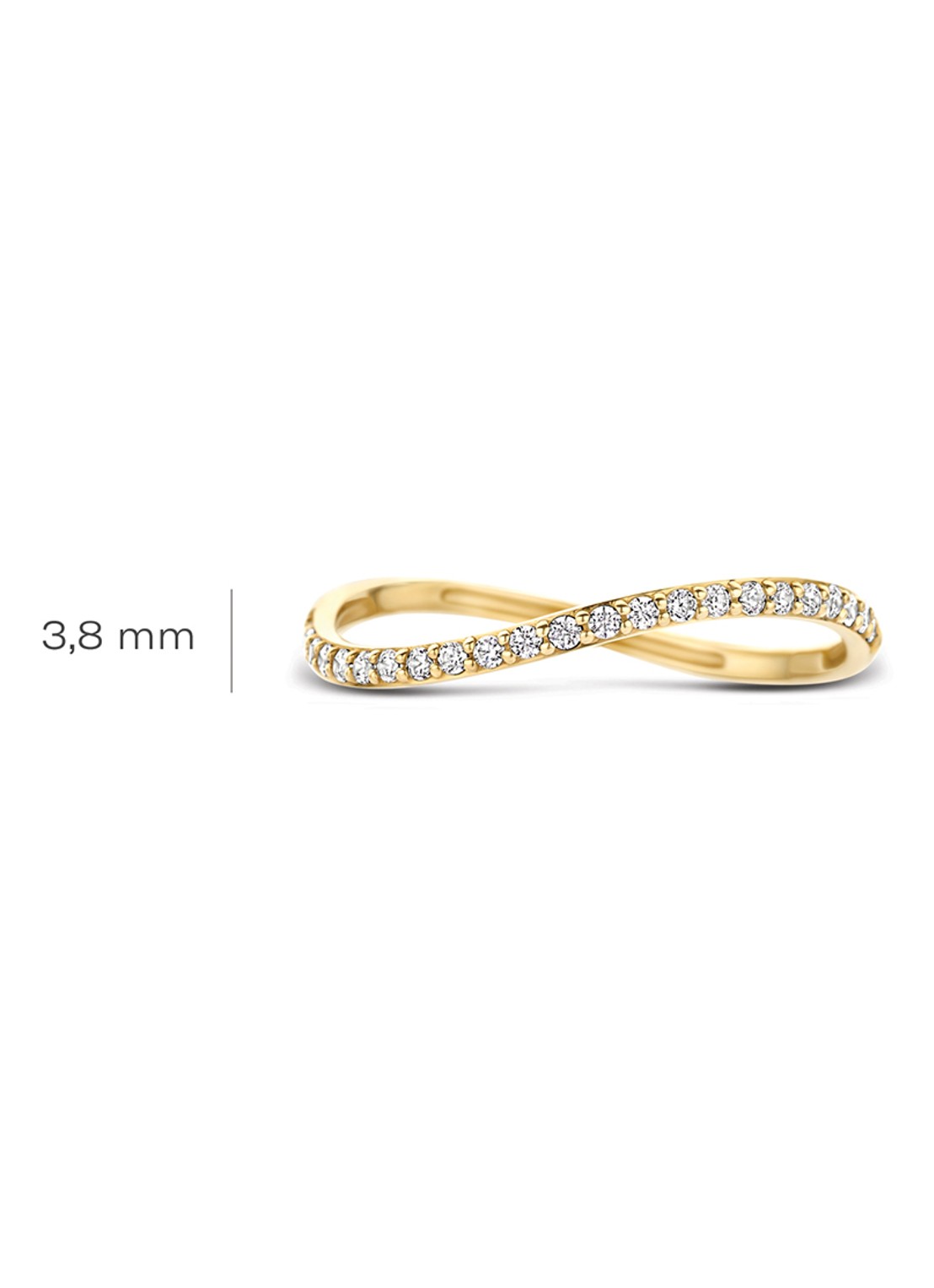 Blush Ring van 14 karaat geelgoud met zirkonia 1286YZI  - detail 4 undefined