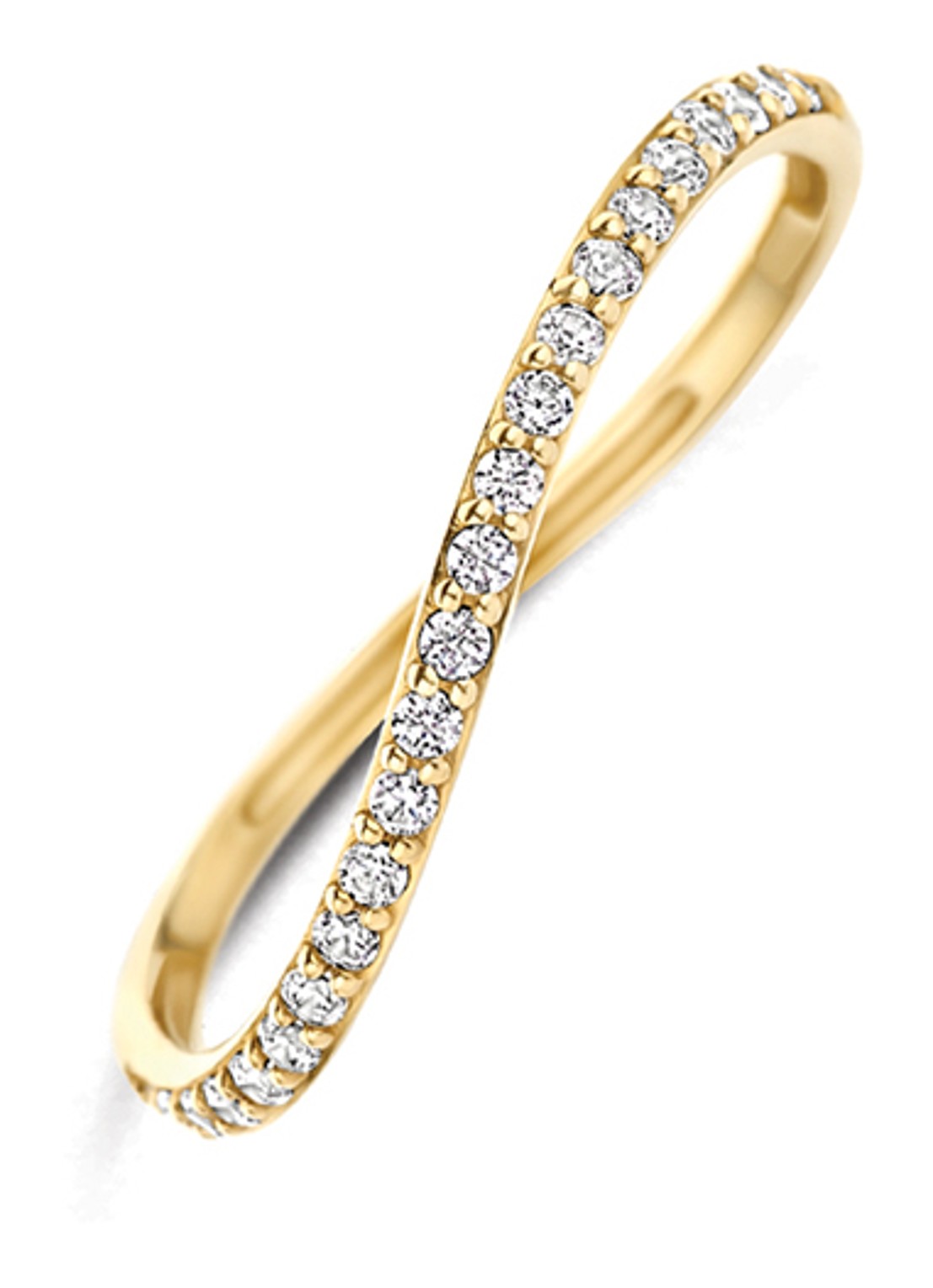 Blush Ring van 14 karaat geelgoud met zirkonia 1286YZI  - voorkant undefined