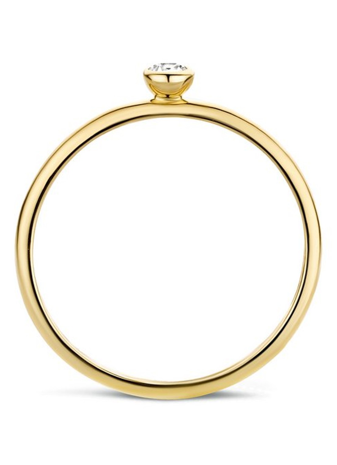 Blush Ring van 14 karaat geelgoud met zirkonia  - detail 2 geelgoud