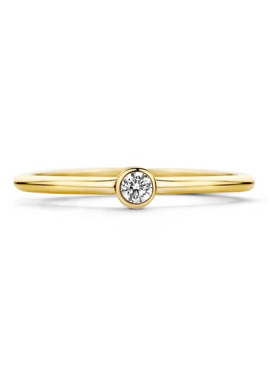 Blush Ring van 14 karaat geelgoud met zirkonia  - detail 3 geelgoud