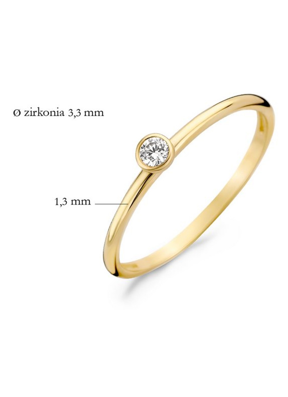 Blush Ring van 14 karaat geelgoud met zirkonia  - detail 4 geelgoud